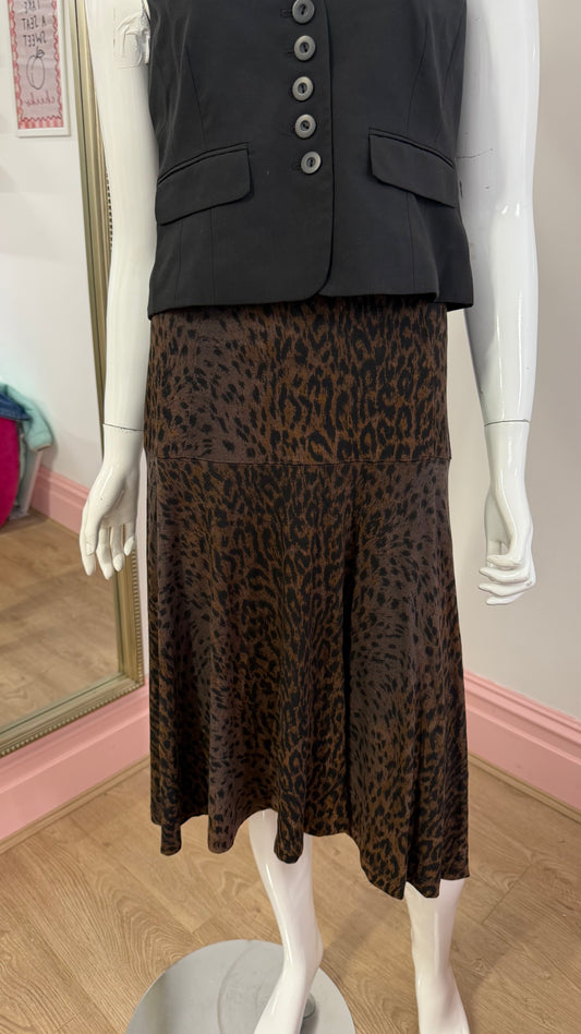 207 leopard print skirt
