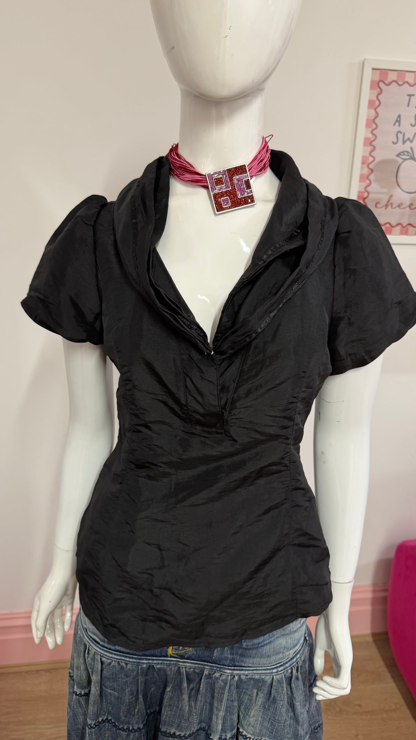 143 Black poof shirt
