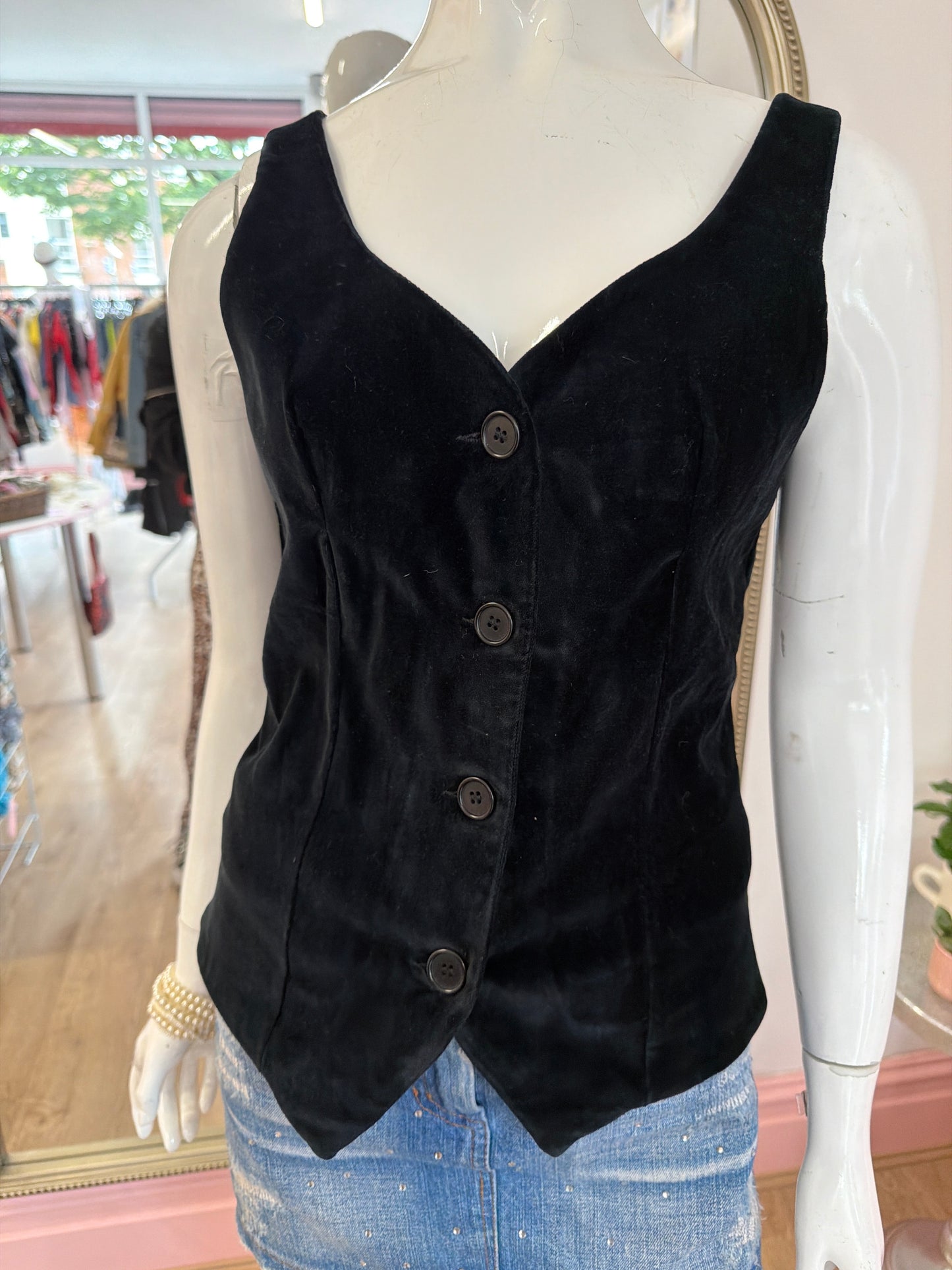 531 Black velvet waistcoat