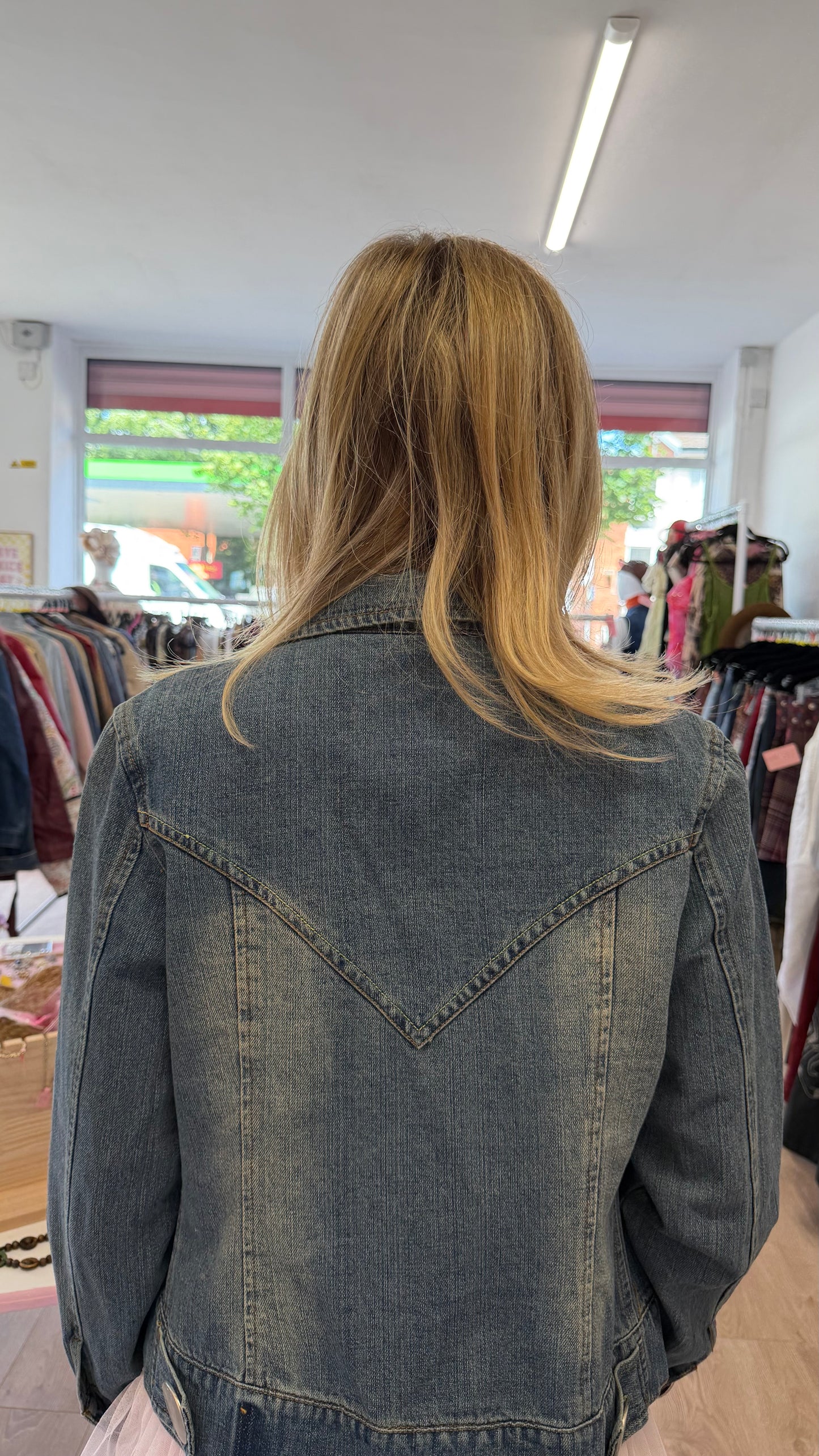 336 denim jacket with big buttons