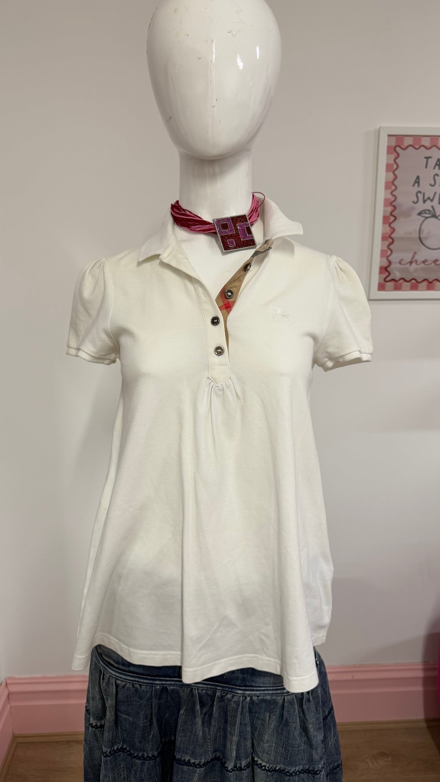 145 Burberry white top