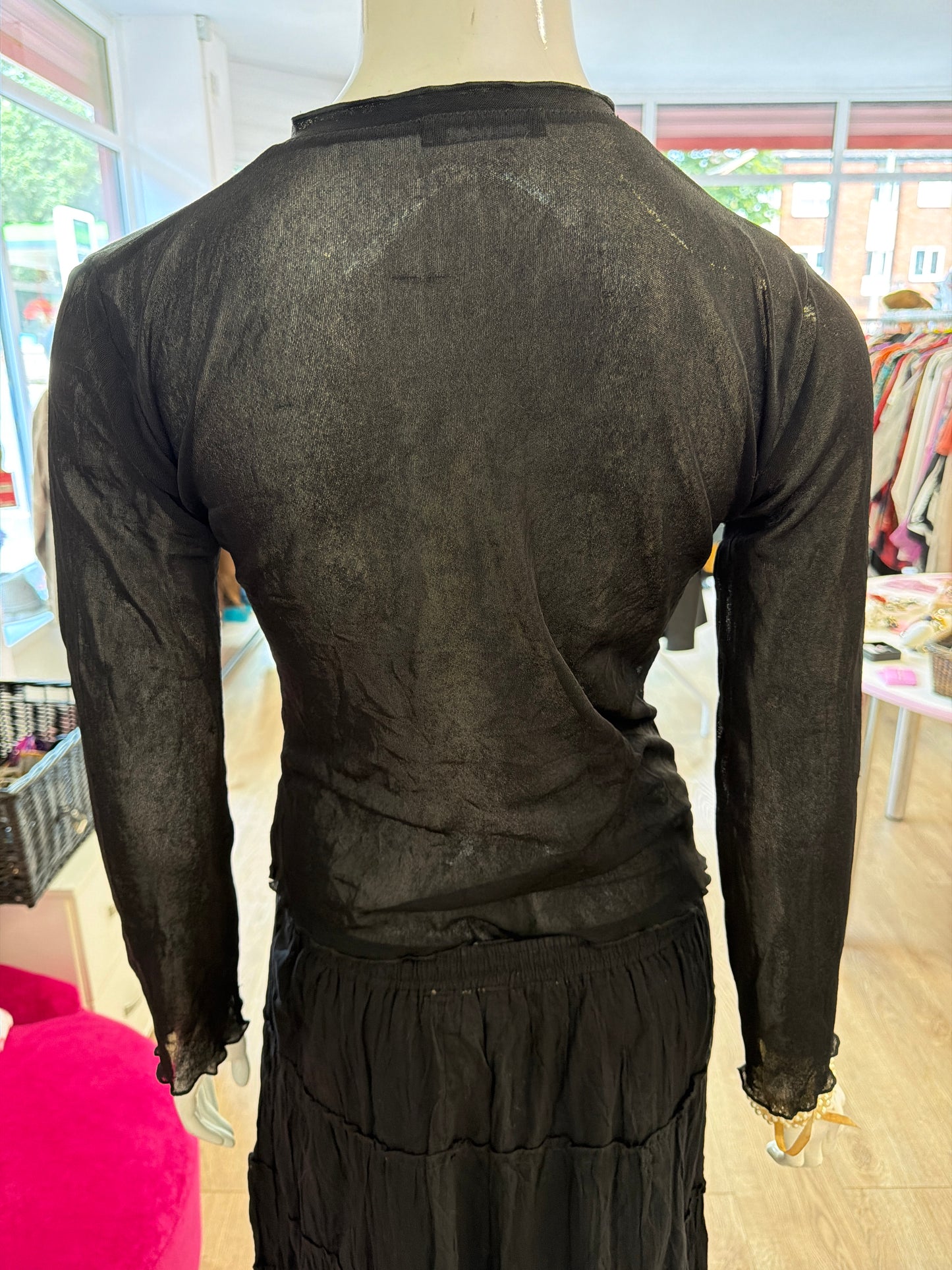 512 Kookai Black mesh top