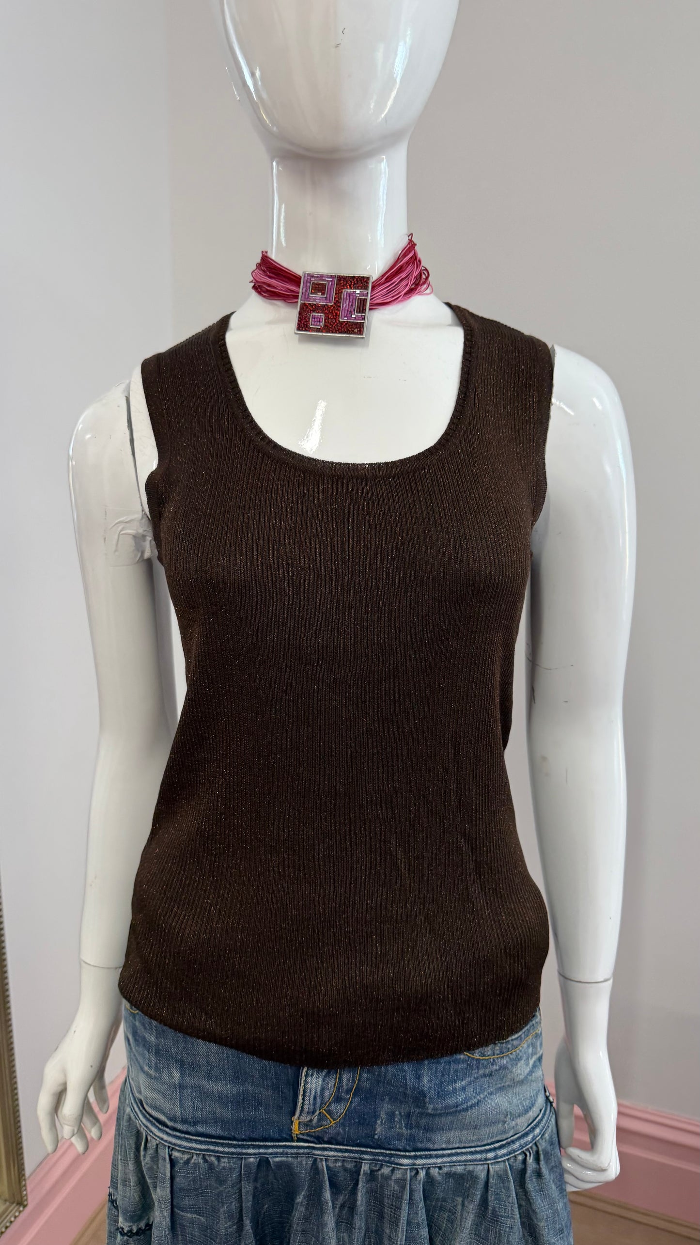 72 brown tank top