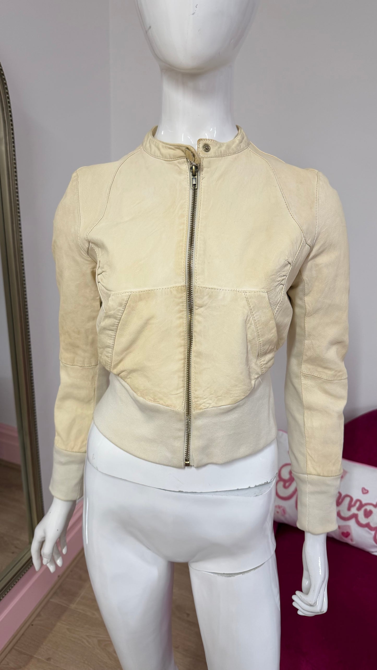 286 Beige leather jacket