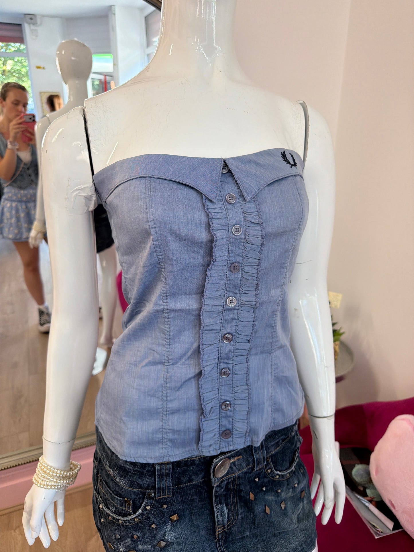 550 Fred Perry strapless top