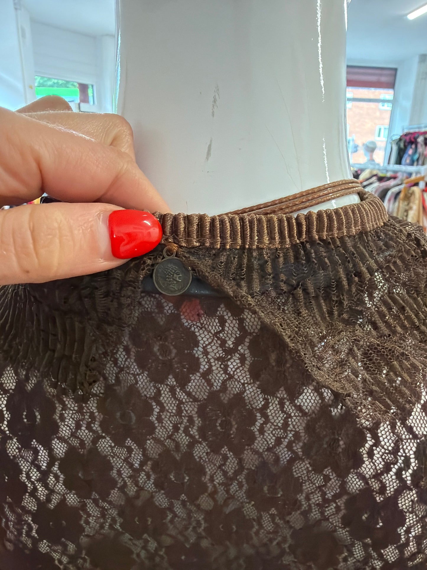 461 Brown lace shirt