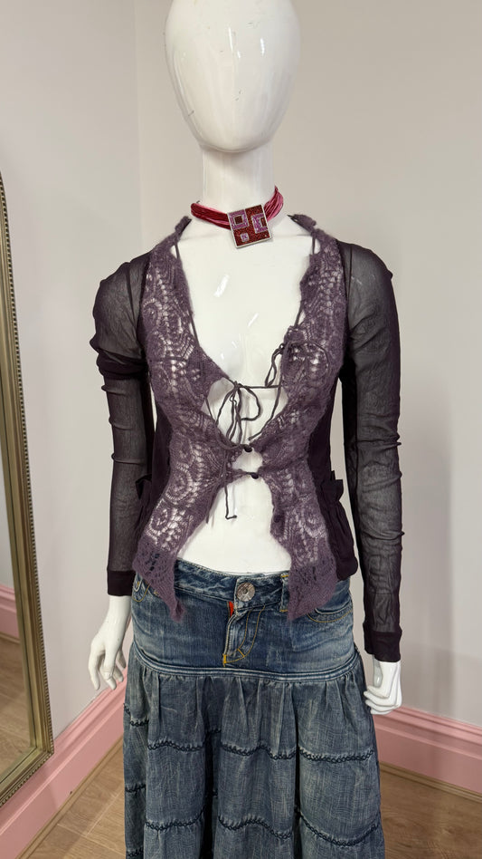90 Purple sheer top