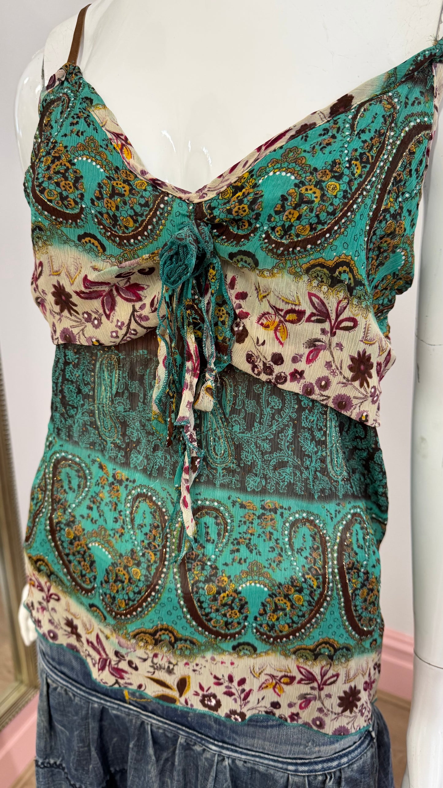 52 green cami top