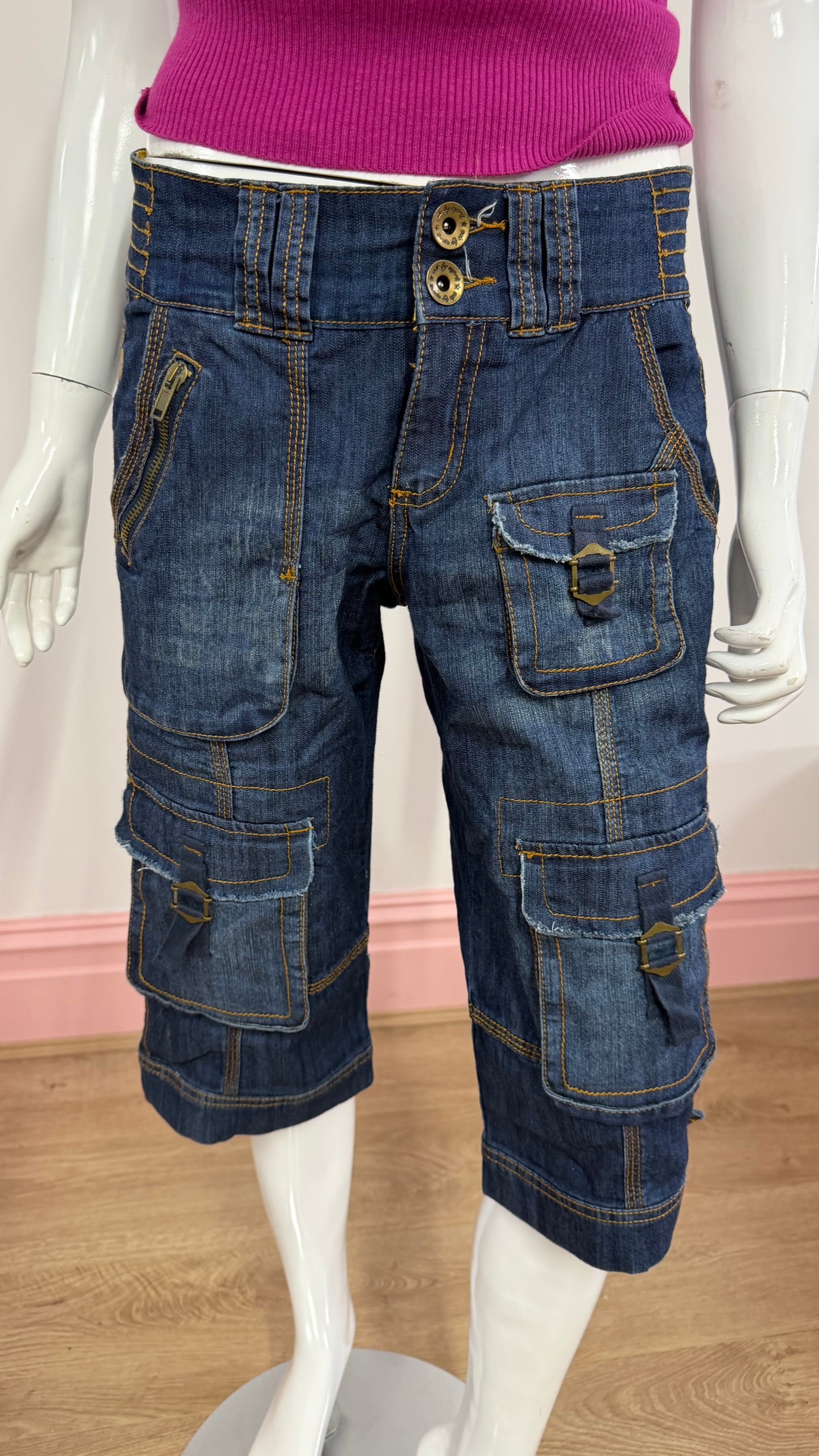186 dark denim 3/4 jeans