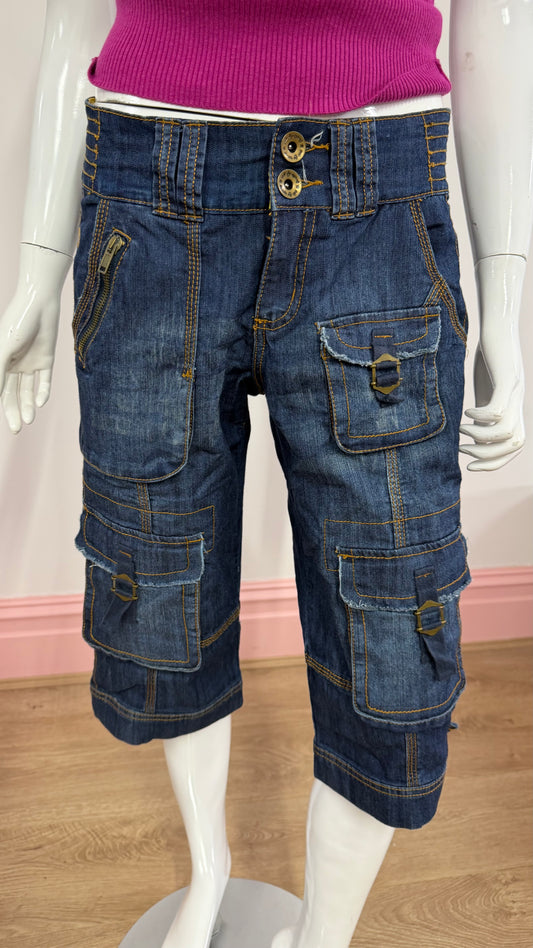 186 dark denim 3/4 jeans
