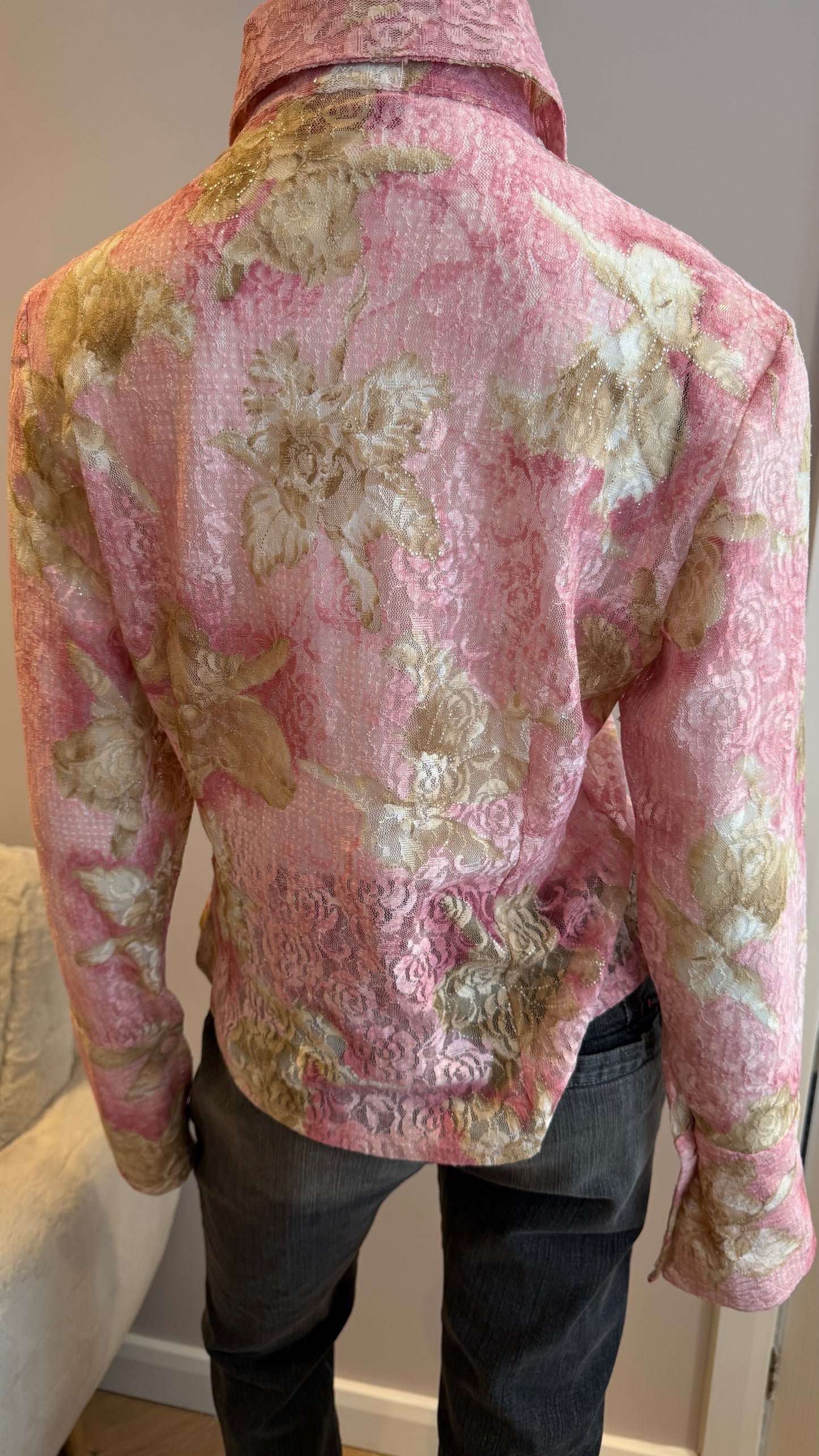 20 Pink lace blouse