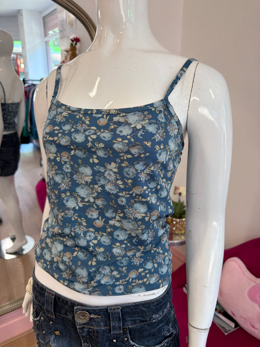 553 Blue floral cami top