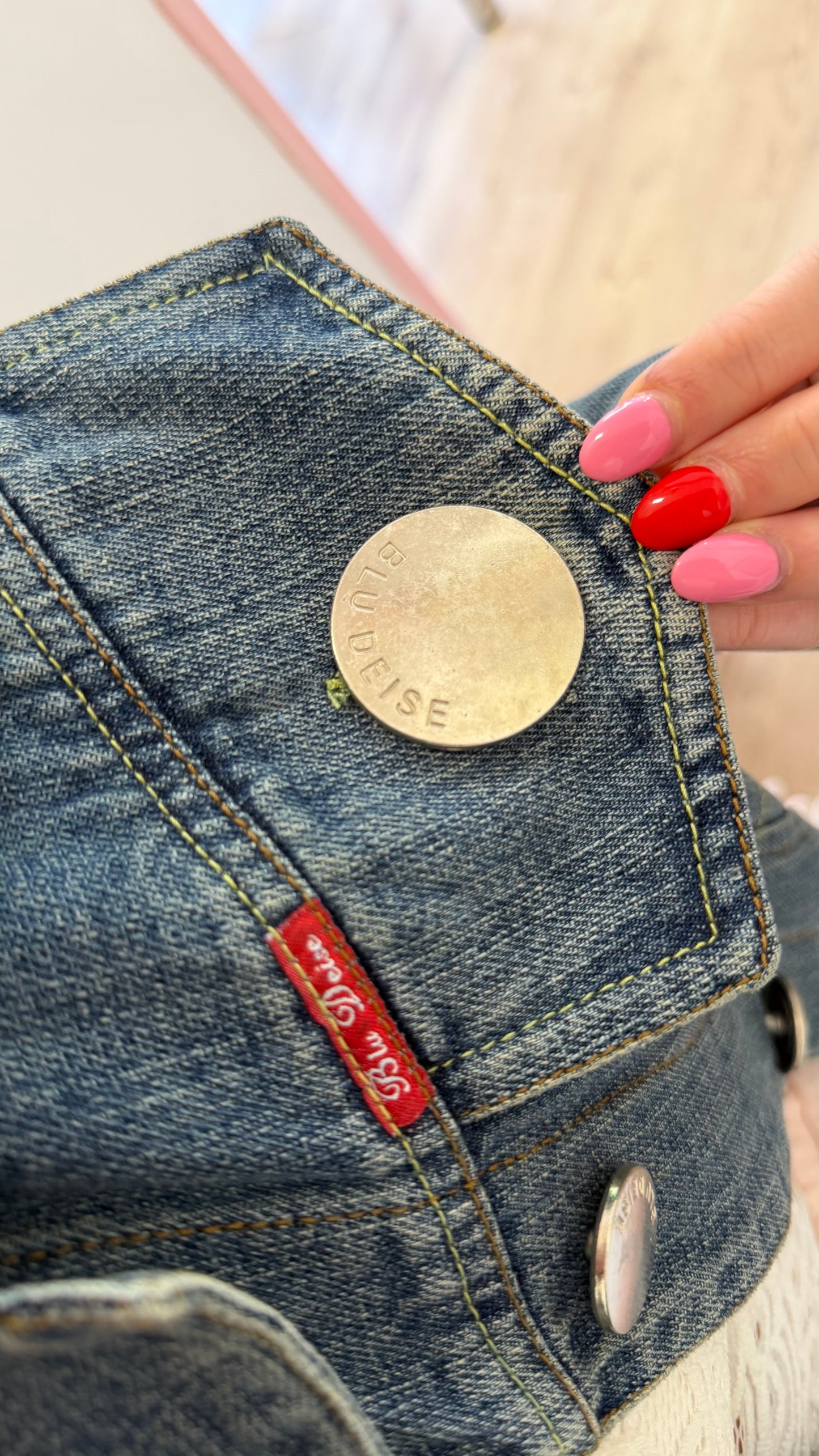 336 denim jacket with big buttons