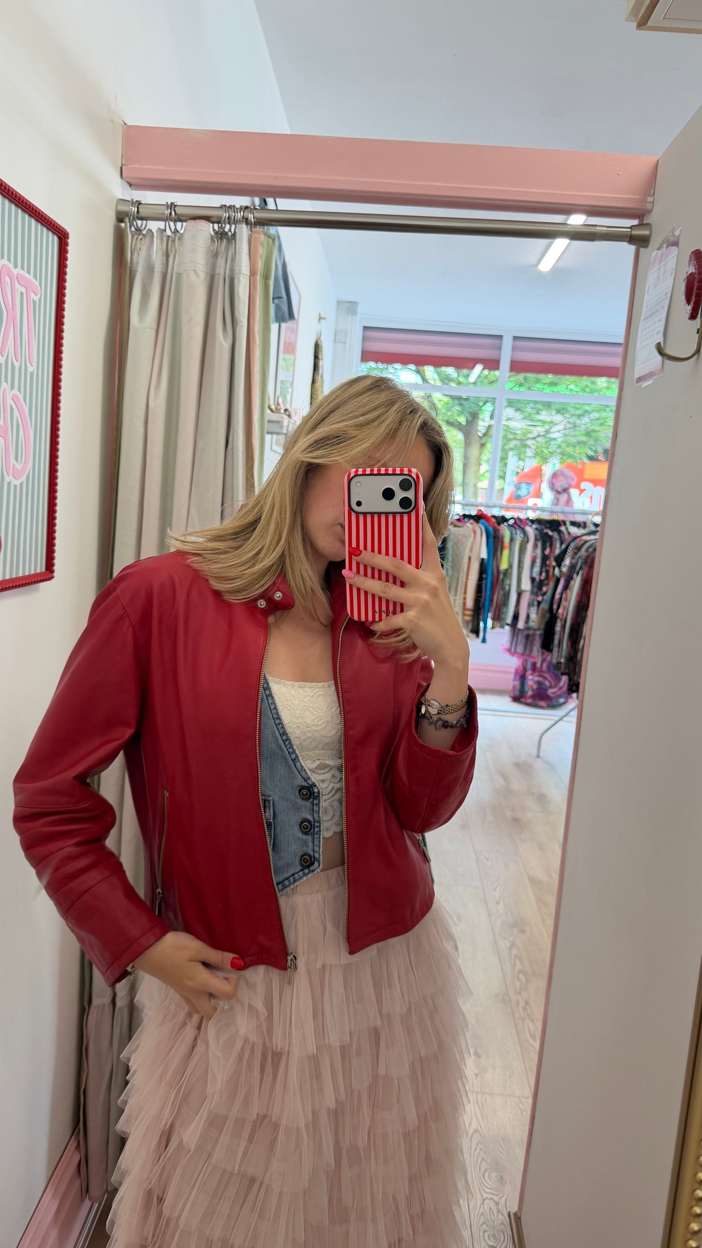 331 Red leather jacket