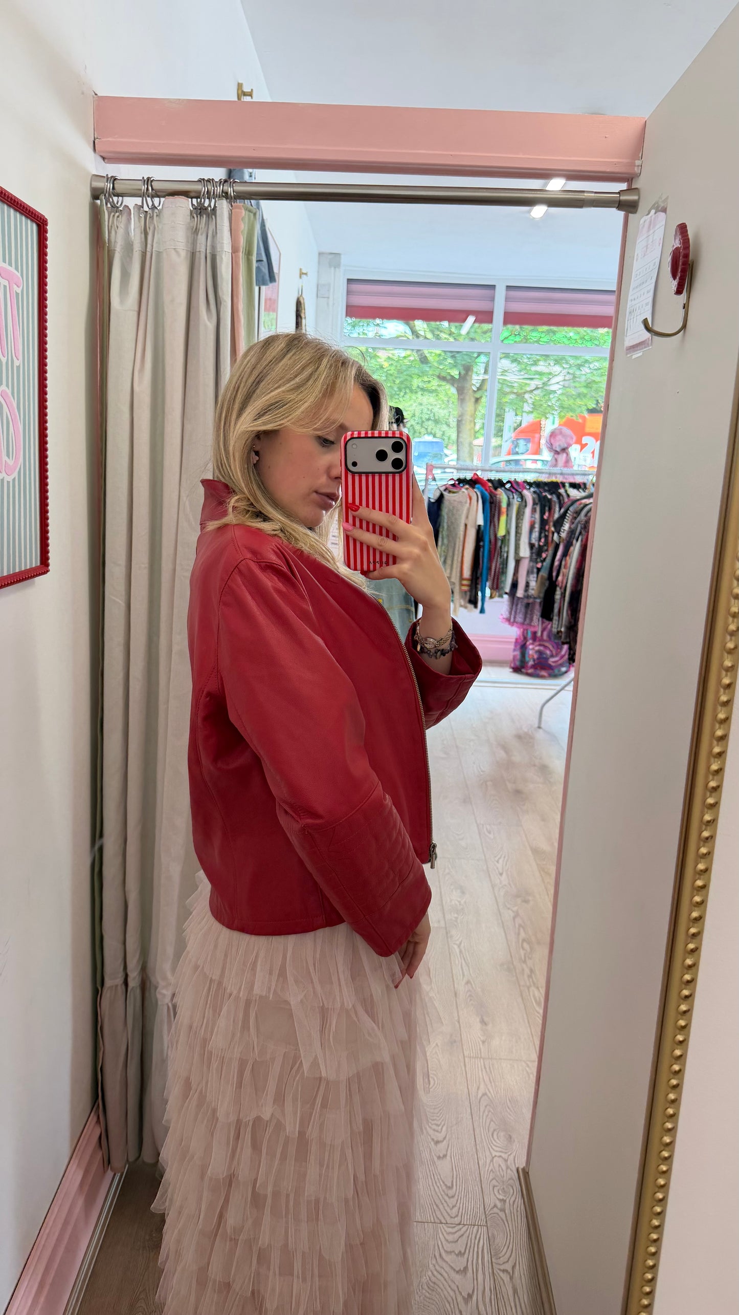 331 Red leather jacket