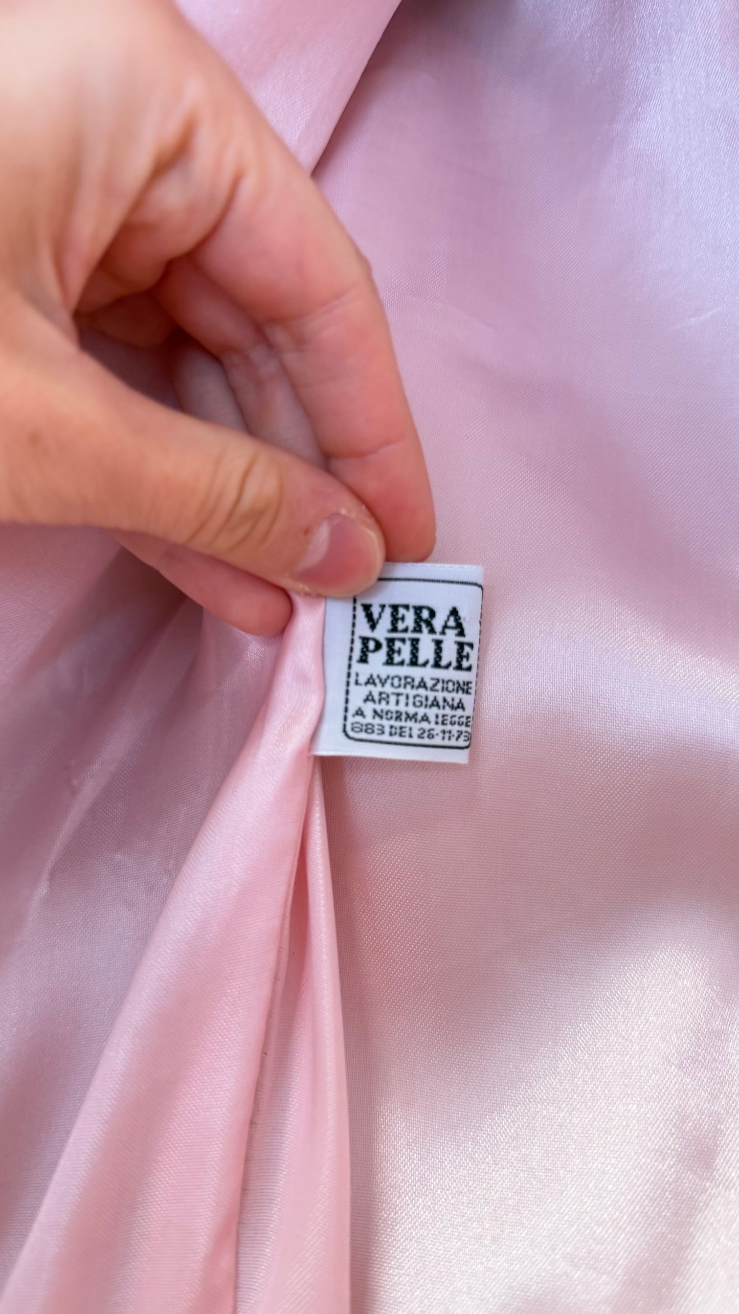 657 Pink soft leather jacket Size Uk 8/10