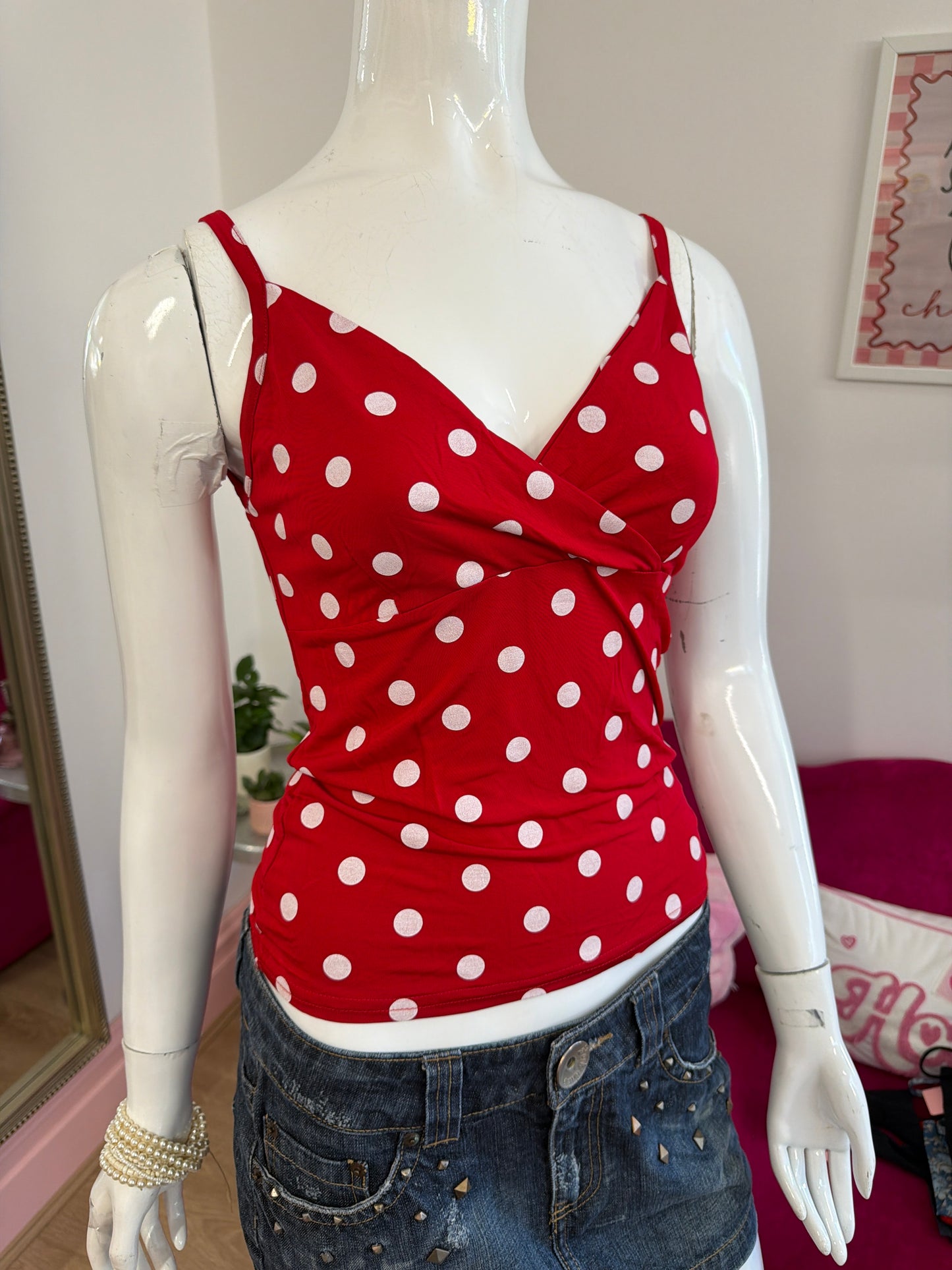 555 Polka dot cami top