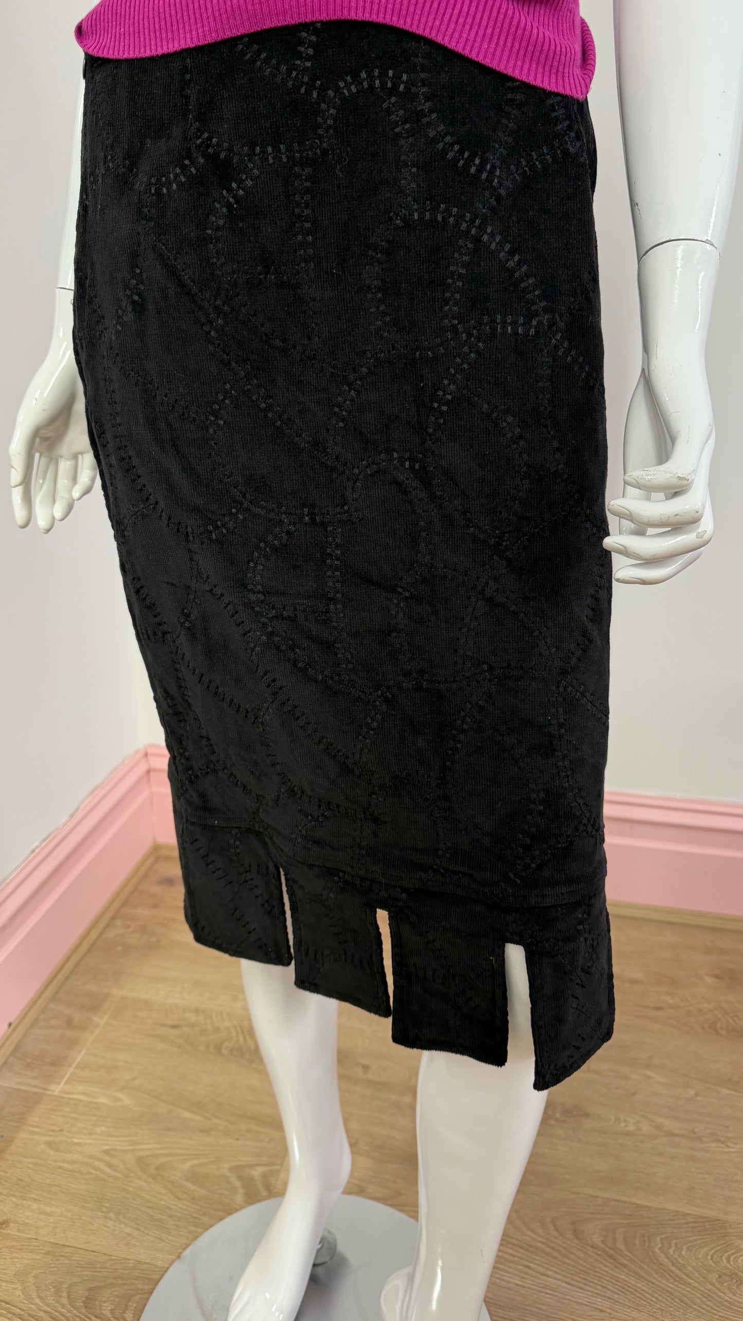 178 Black courdoy skirt
