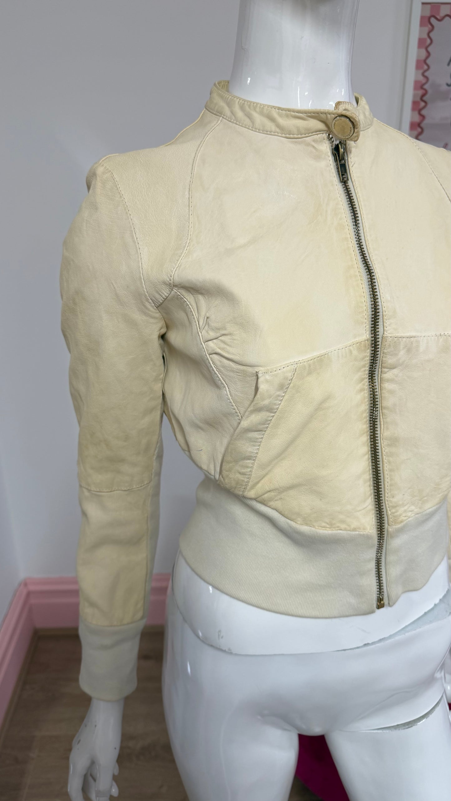 286 Beige leather jacket