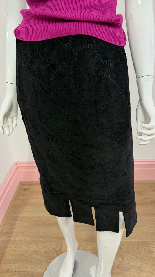 178 Black courdoy skirt