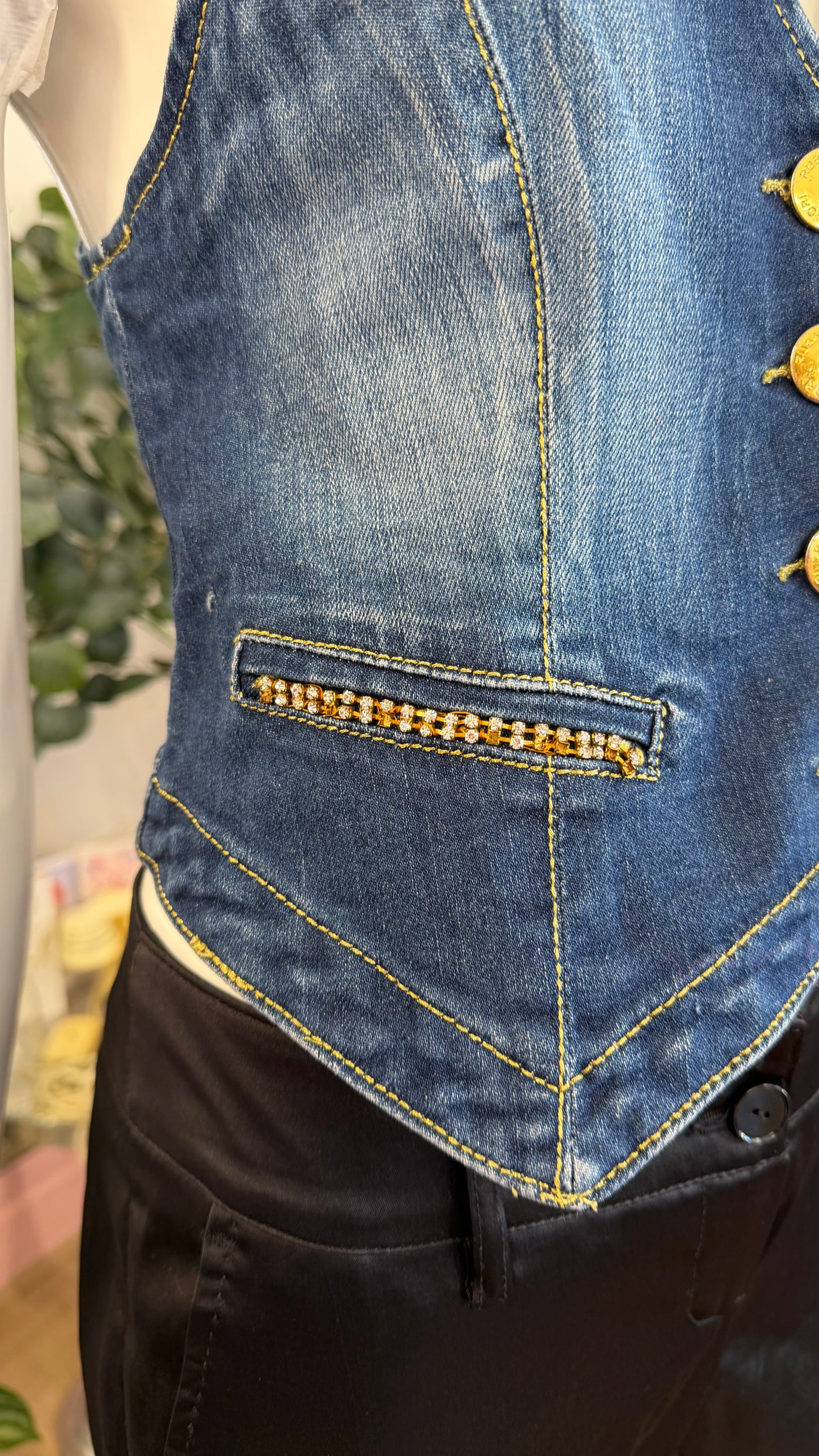 378 Denim waistcoat