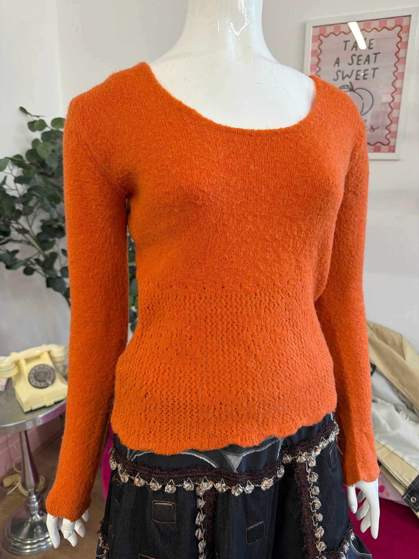 436 Orange knit jumper