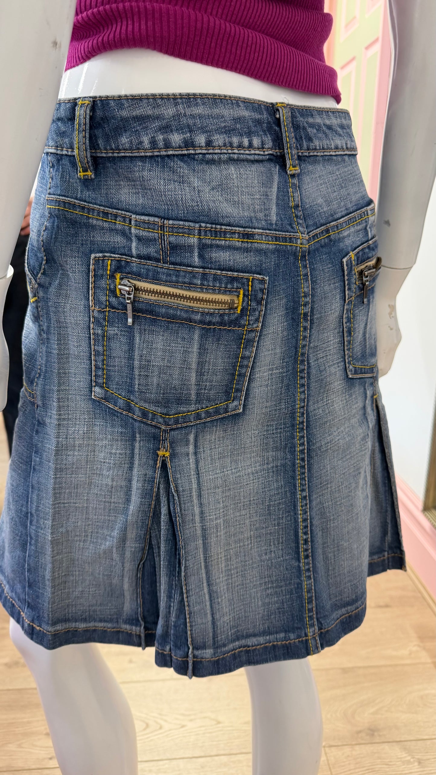 172 Espirit denim midi skirt