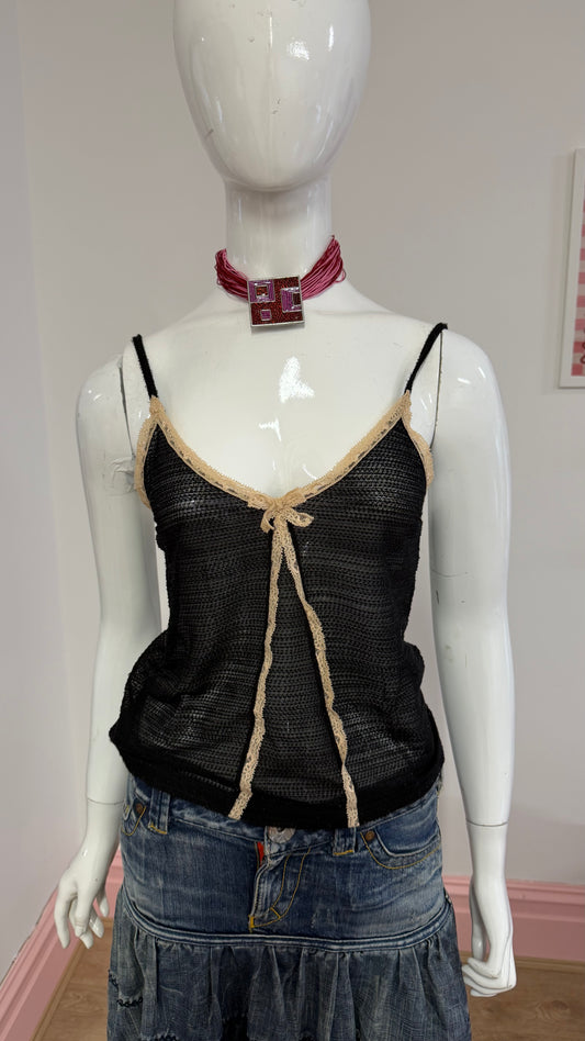 54 Black net cami