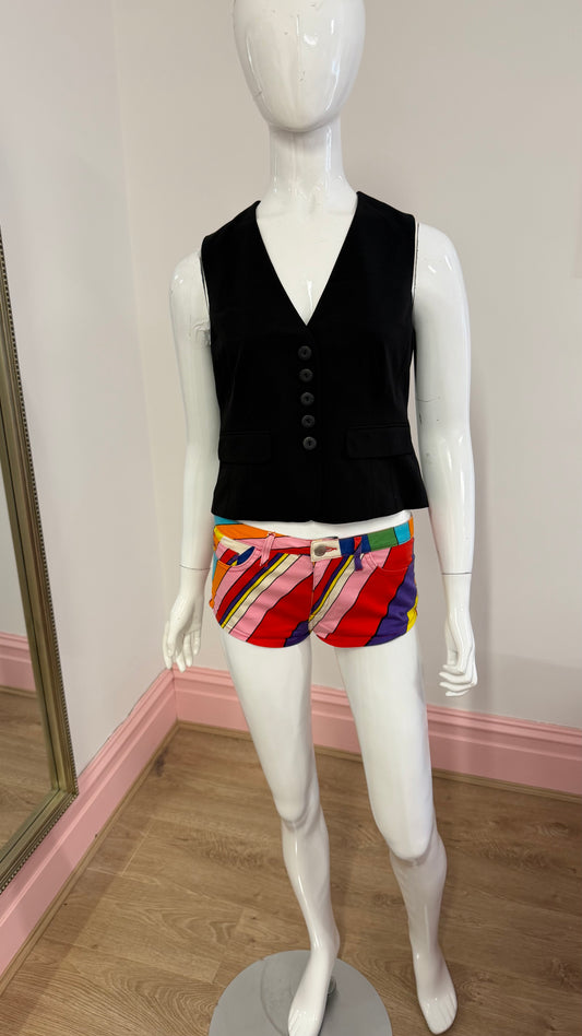 210 Miss sixty colorful abstract mini shorts