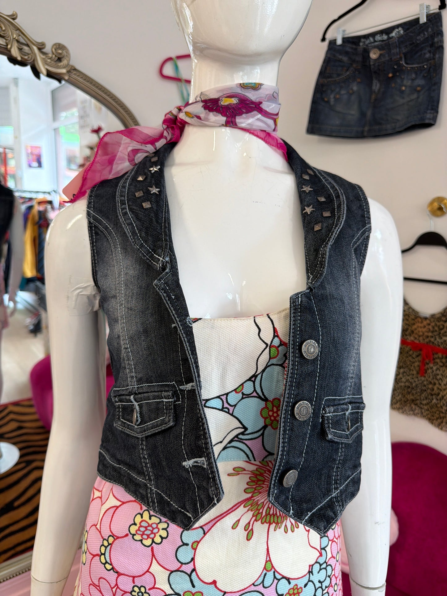 640 denim waistcoat Size XS
