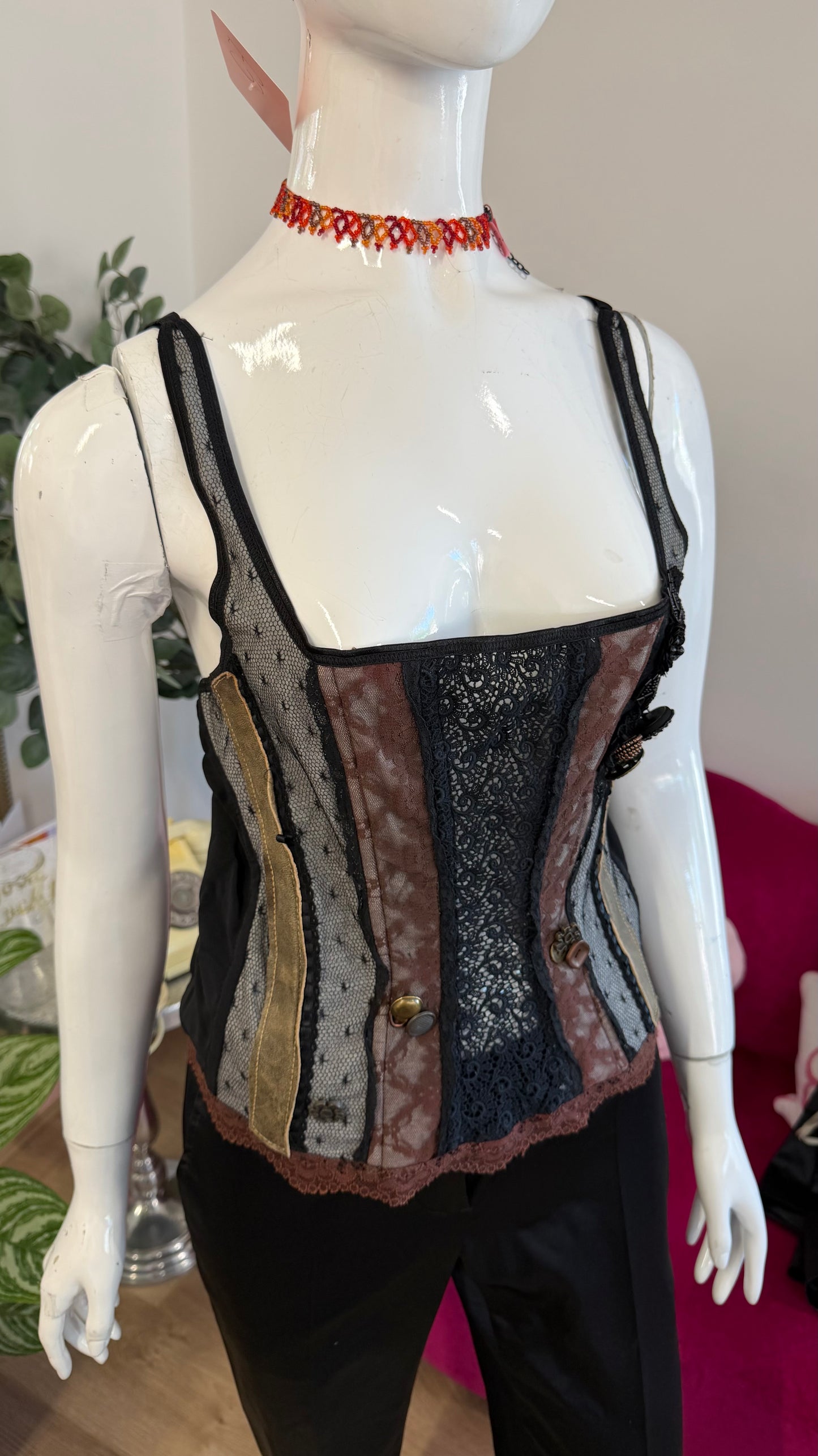 370 Square neck corset top