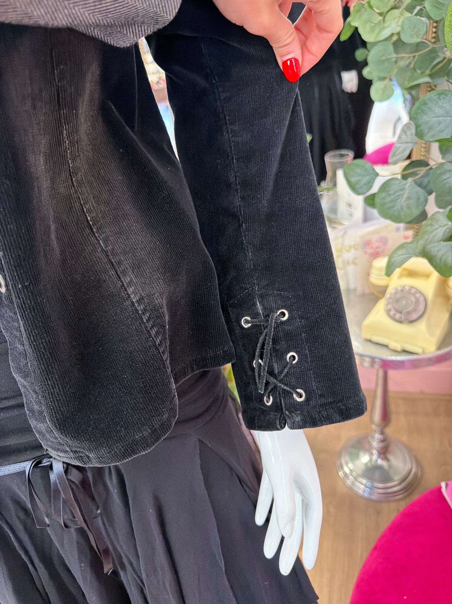 402 black cord shirt