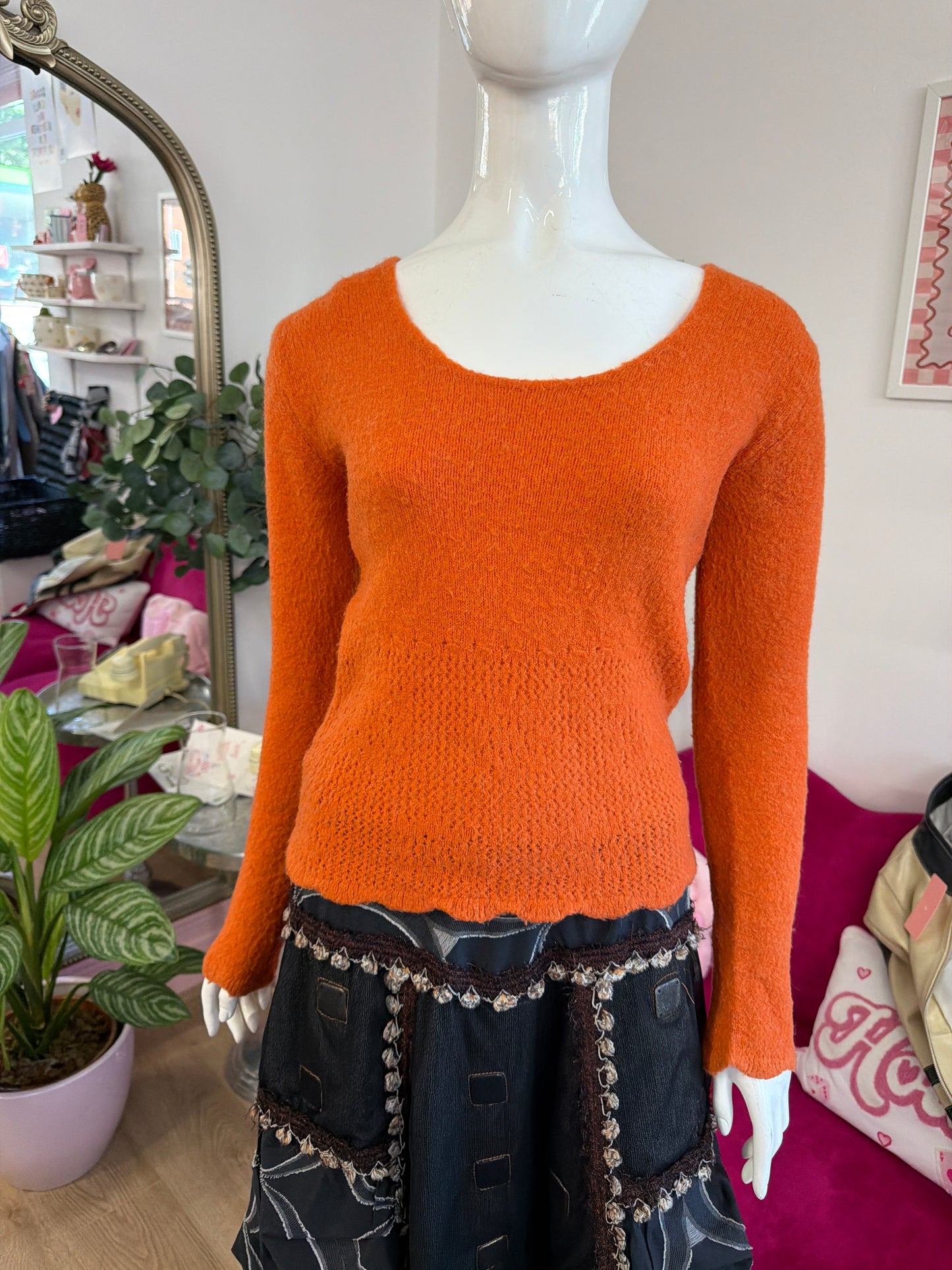 436 Orange knit jumper