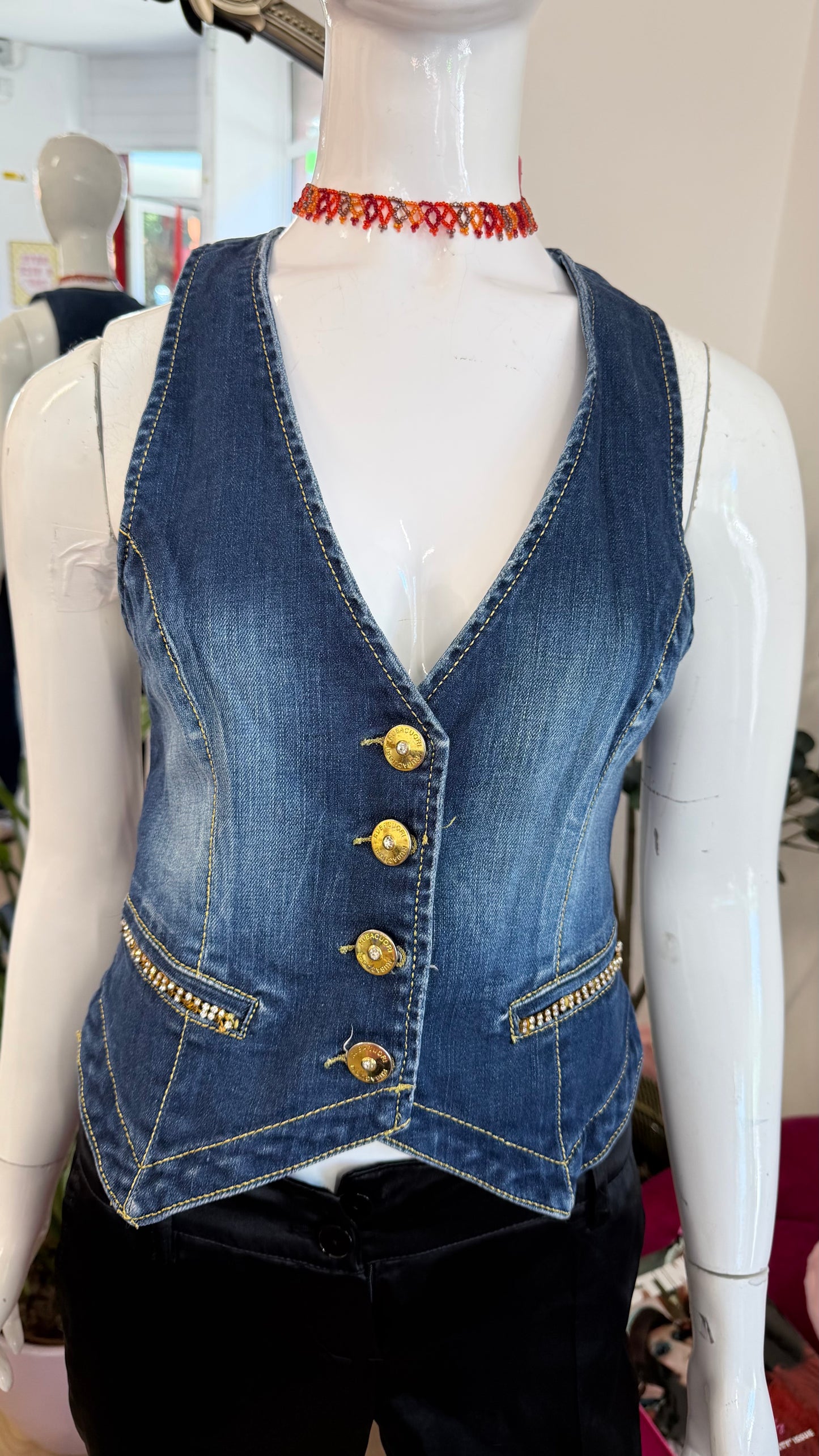 378 Denim waistcoat