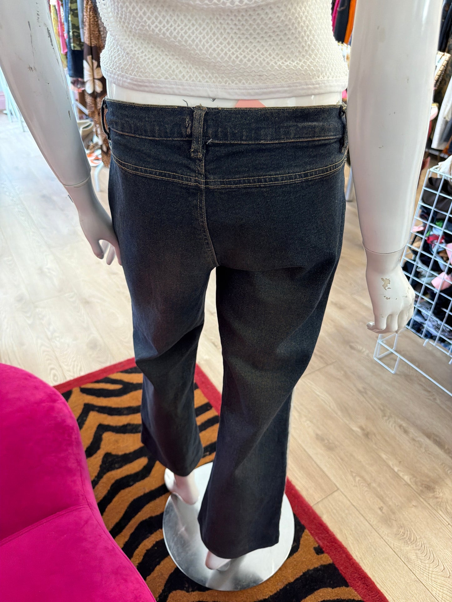 655 Cow print fur jeans Size 8