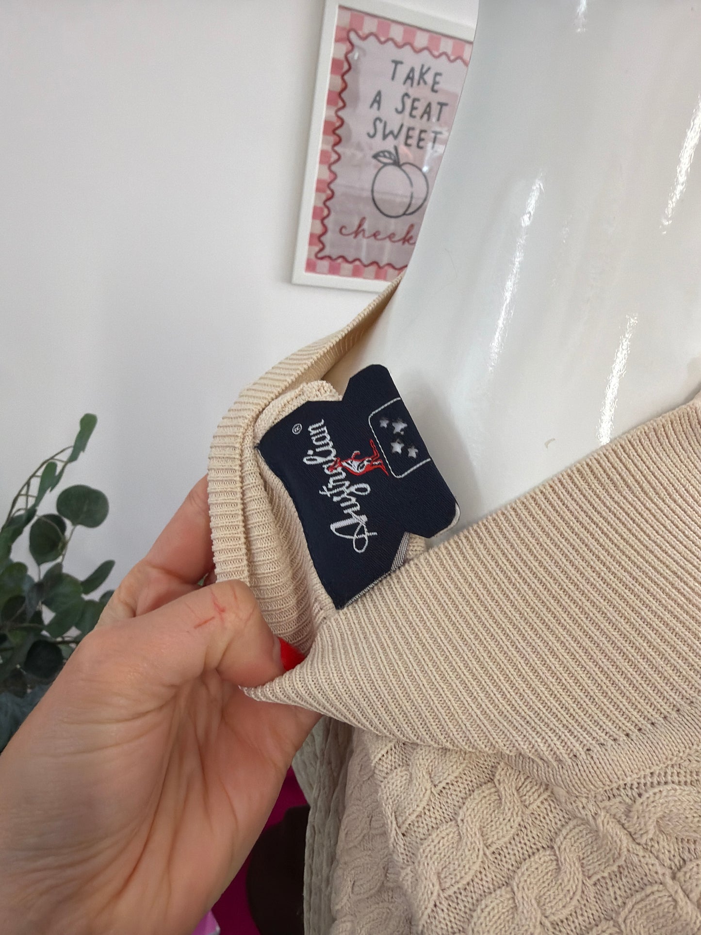 408 ribbed zip up knit jumper