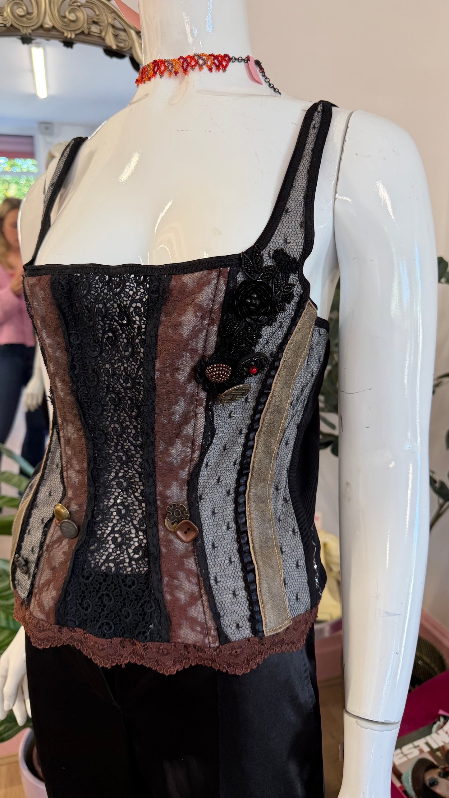 370 Square neck corset top