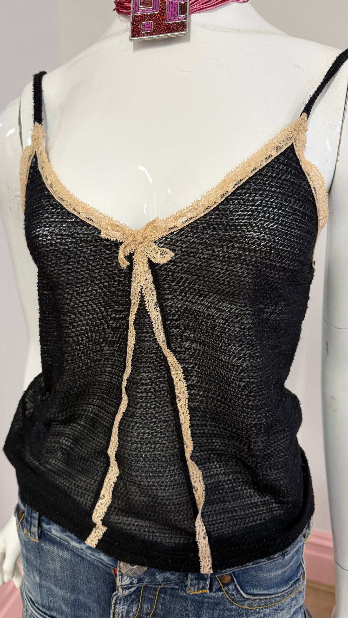 54 Black net cami