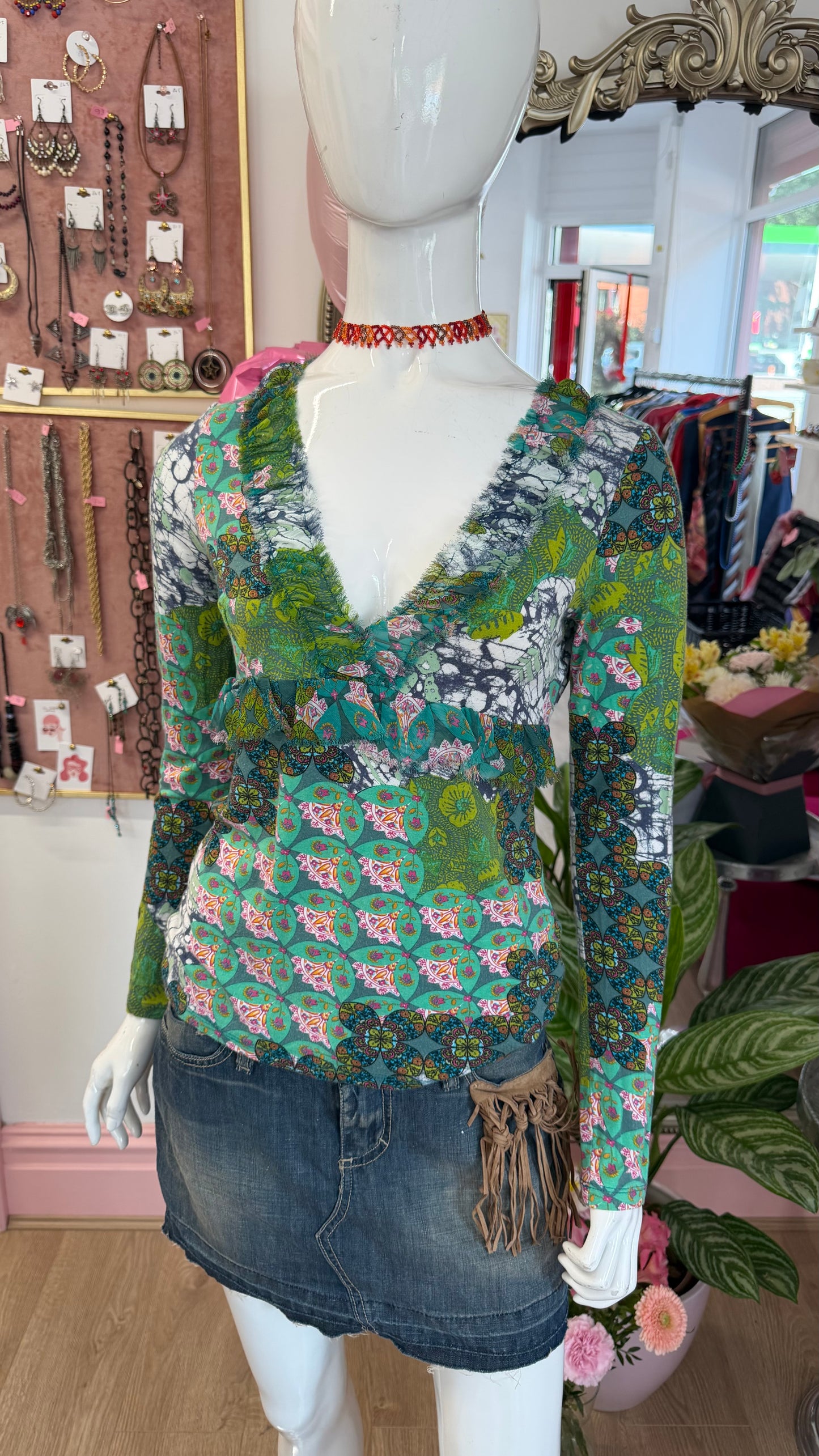 323 Morgan De Toi floral long sleeve top