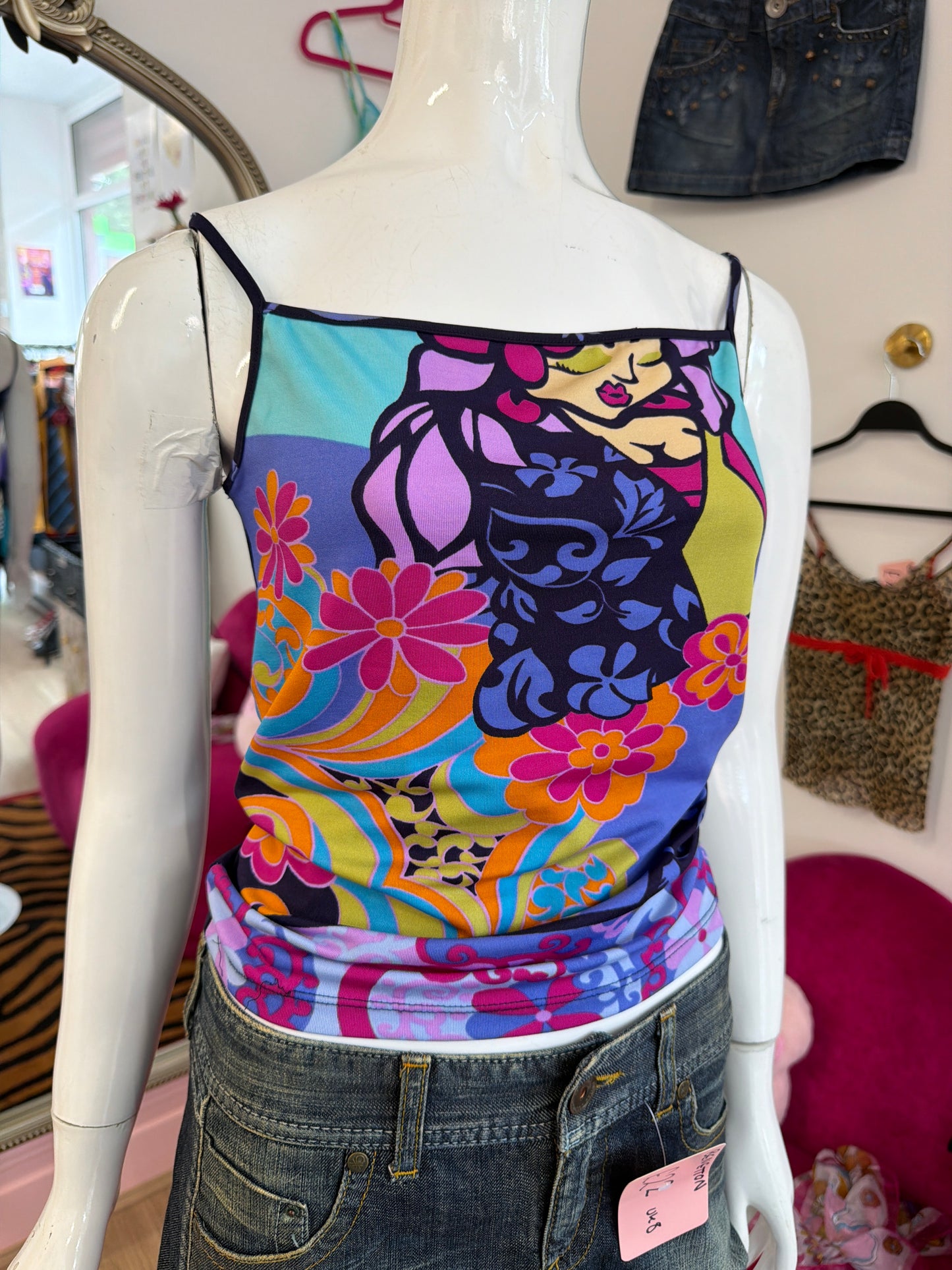 645 multicoloured cami Size S/M