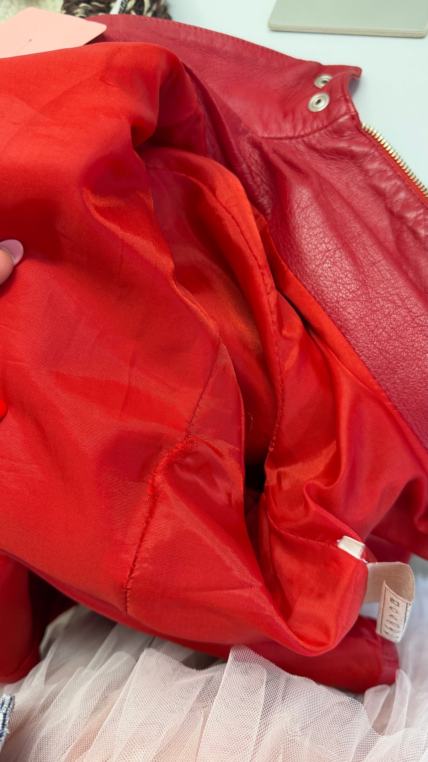 331 Red leather jacket