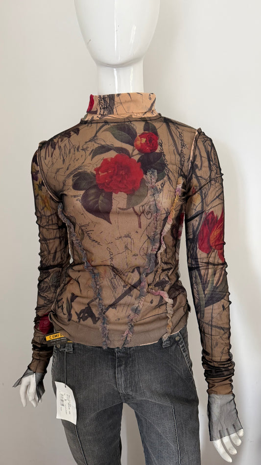 25 Mesh polar neck top