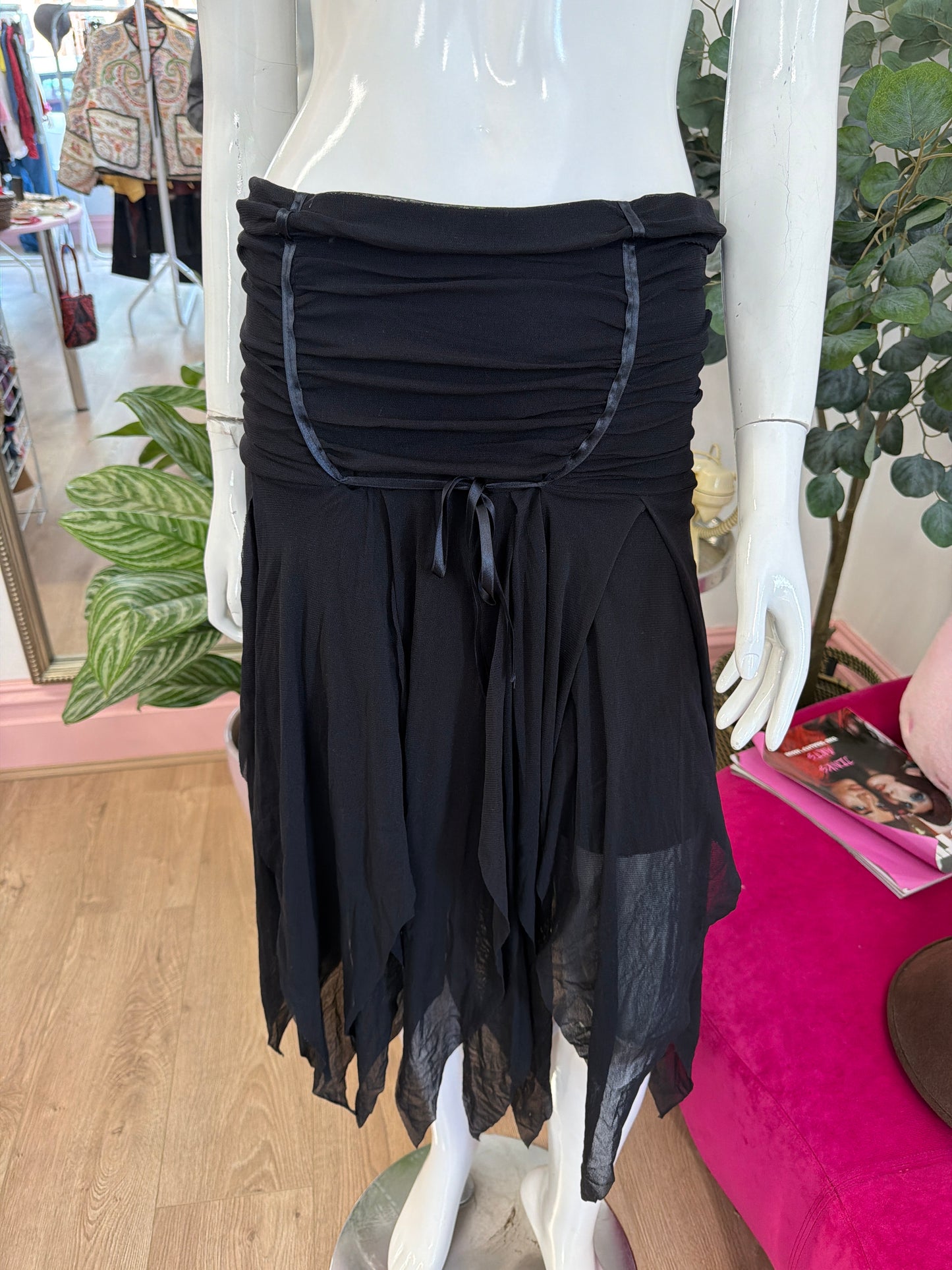 409 black meshed skirt
