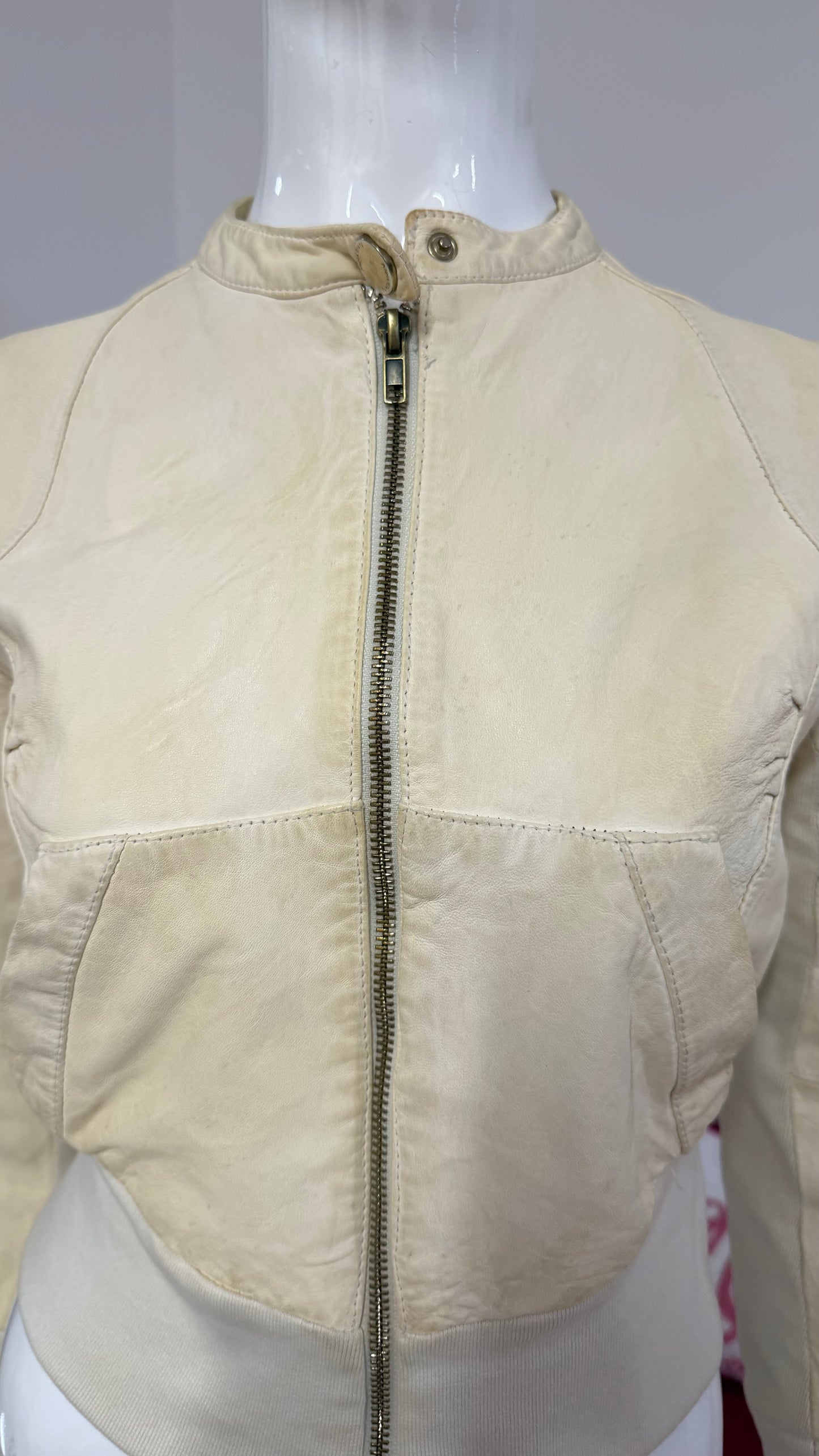 286 Beige leather jacket