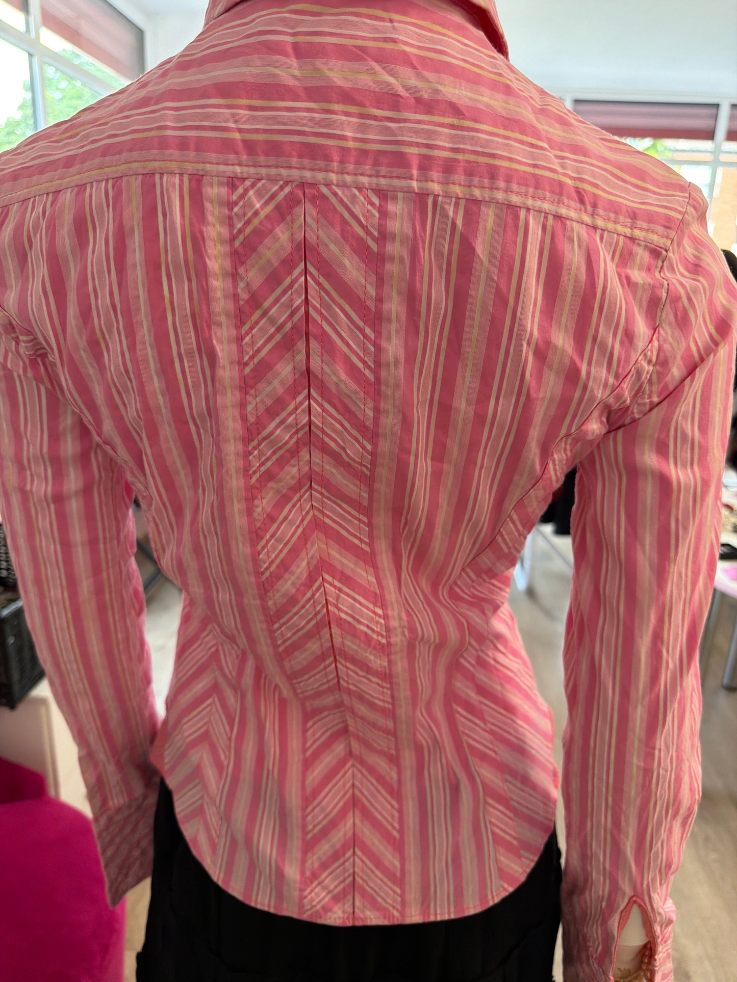 511 Karen Millen Pink striped shirt