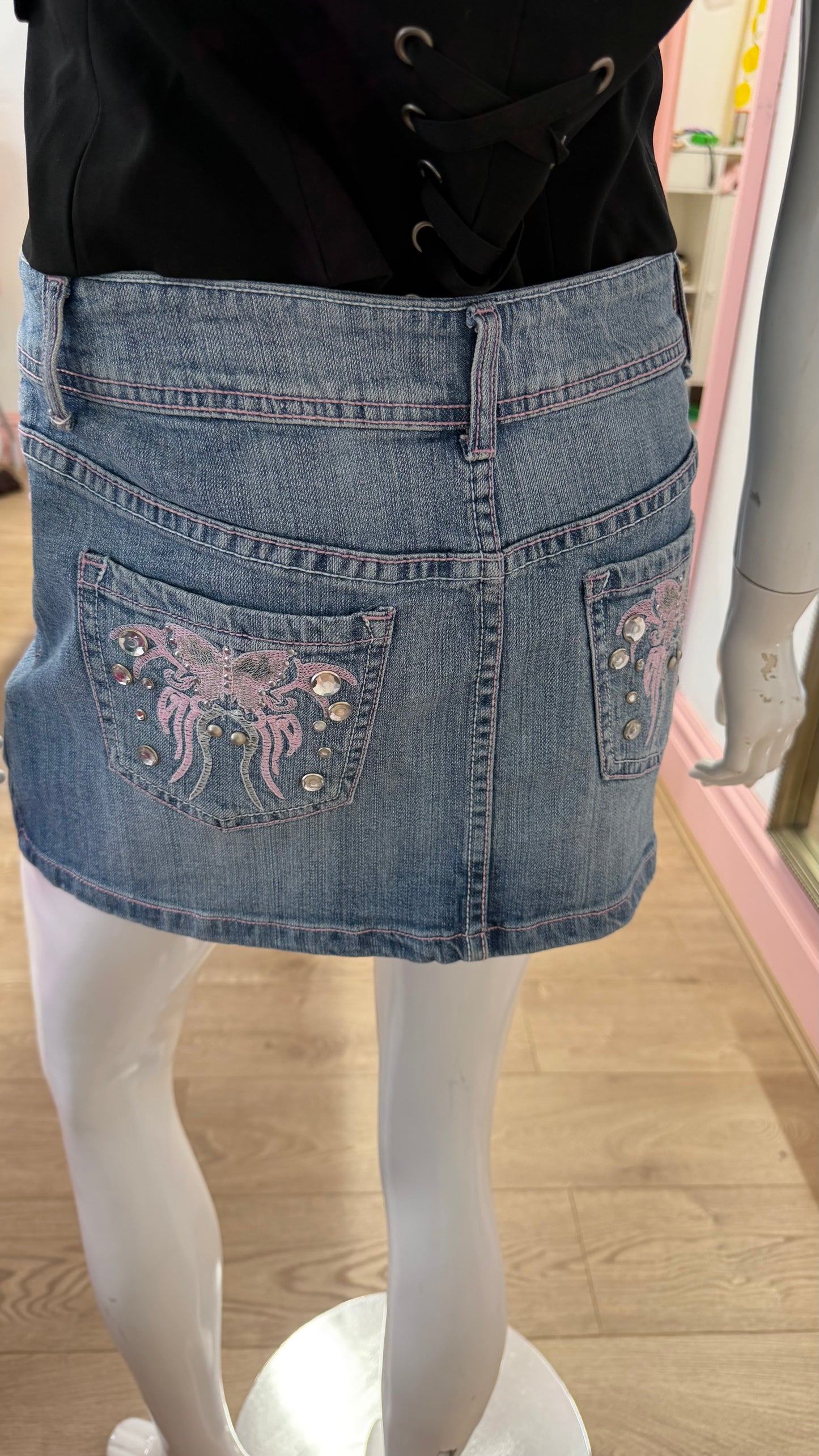 203 motivi denim mini skirt