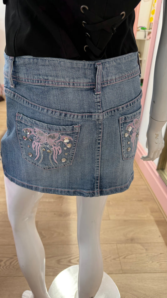 203 motivi denim mini skirt