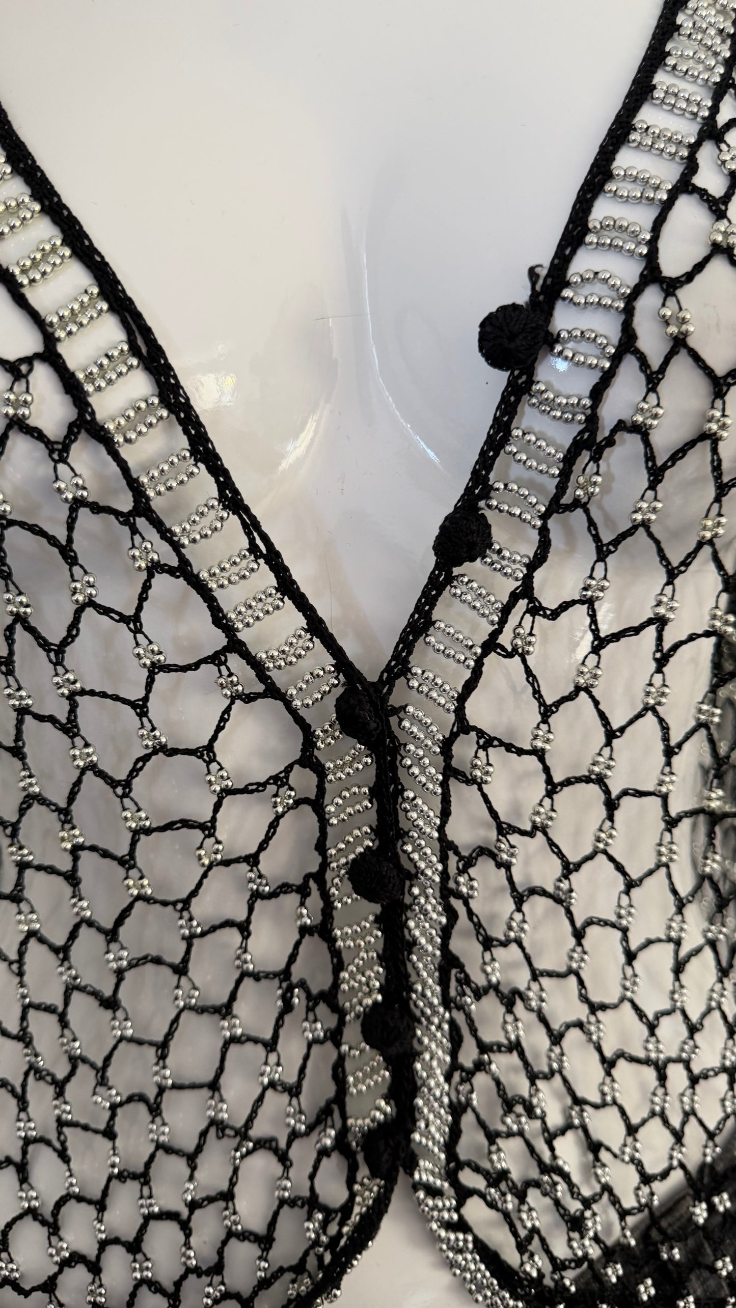 36 Beaded net top