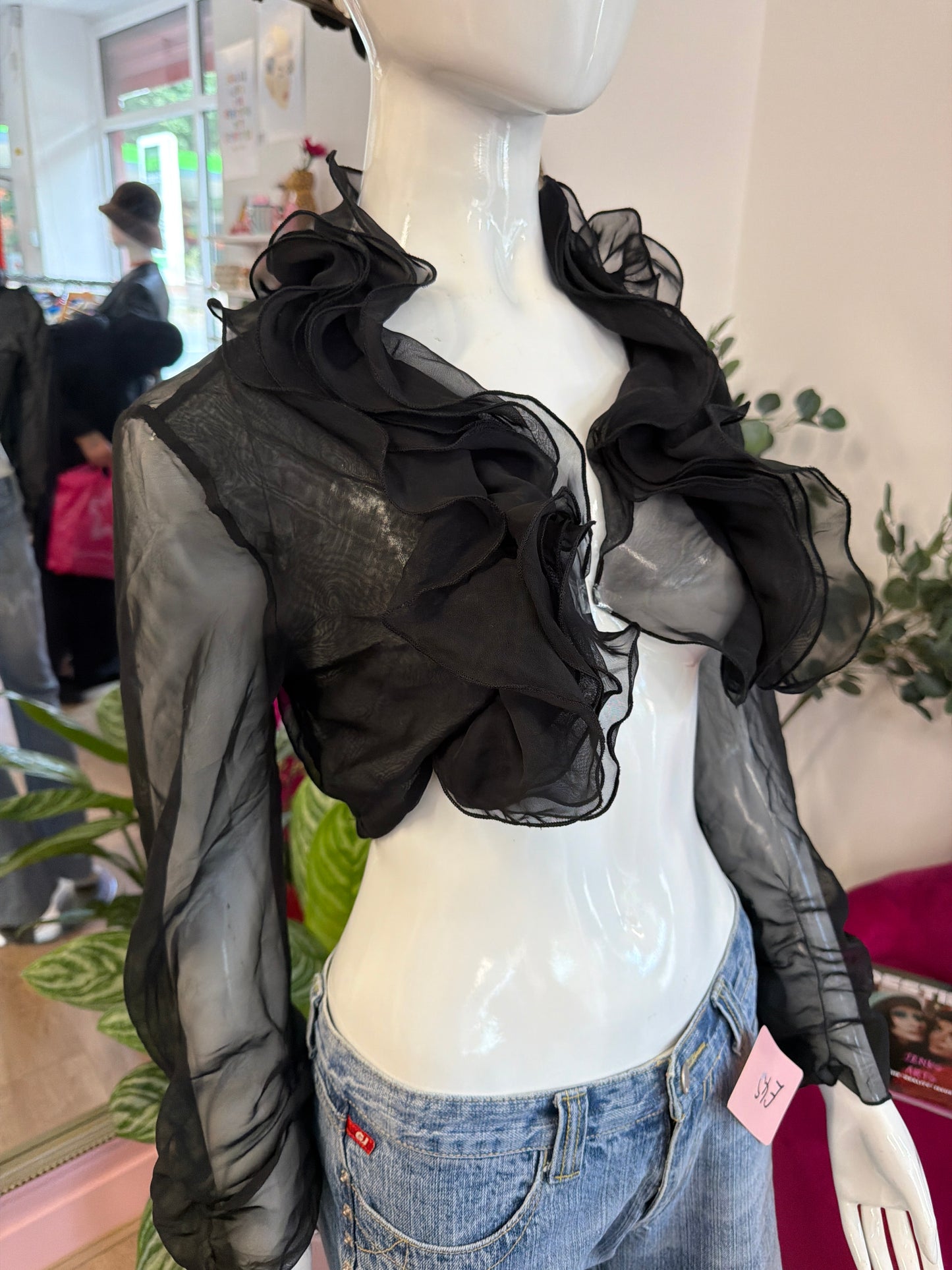350 Black mesh bolero
