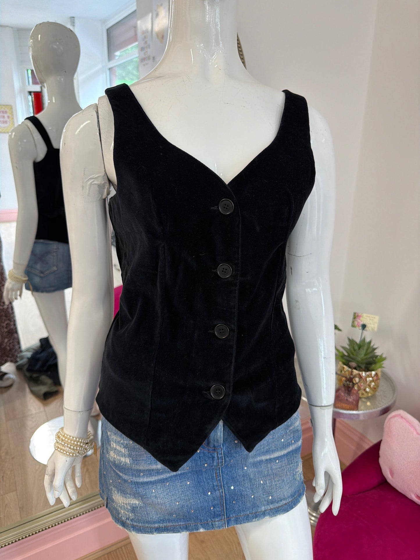 531 Black velvet waistcoat